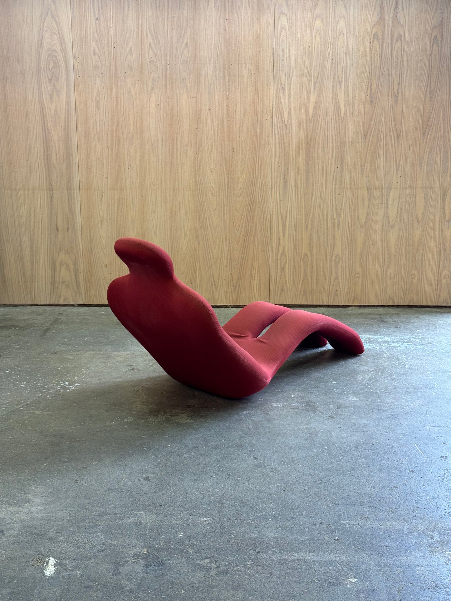 1970s Bouloum Chair by to Olivier Mourgue in red upholstery