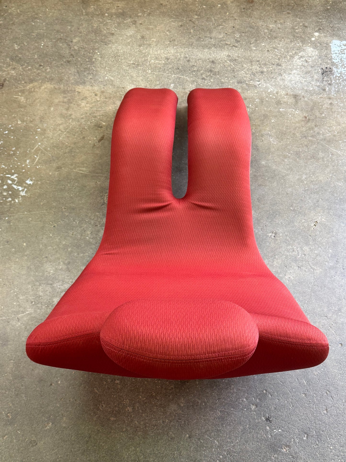 1970s Bouloum Chair by to Olivier Mourgue in red upholstery