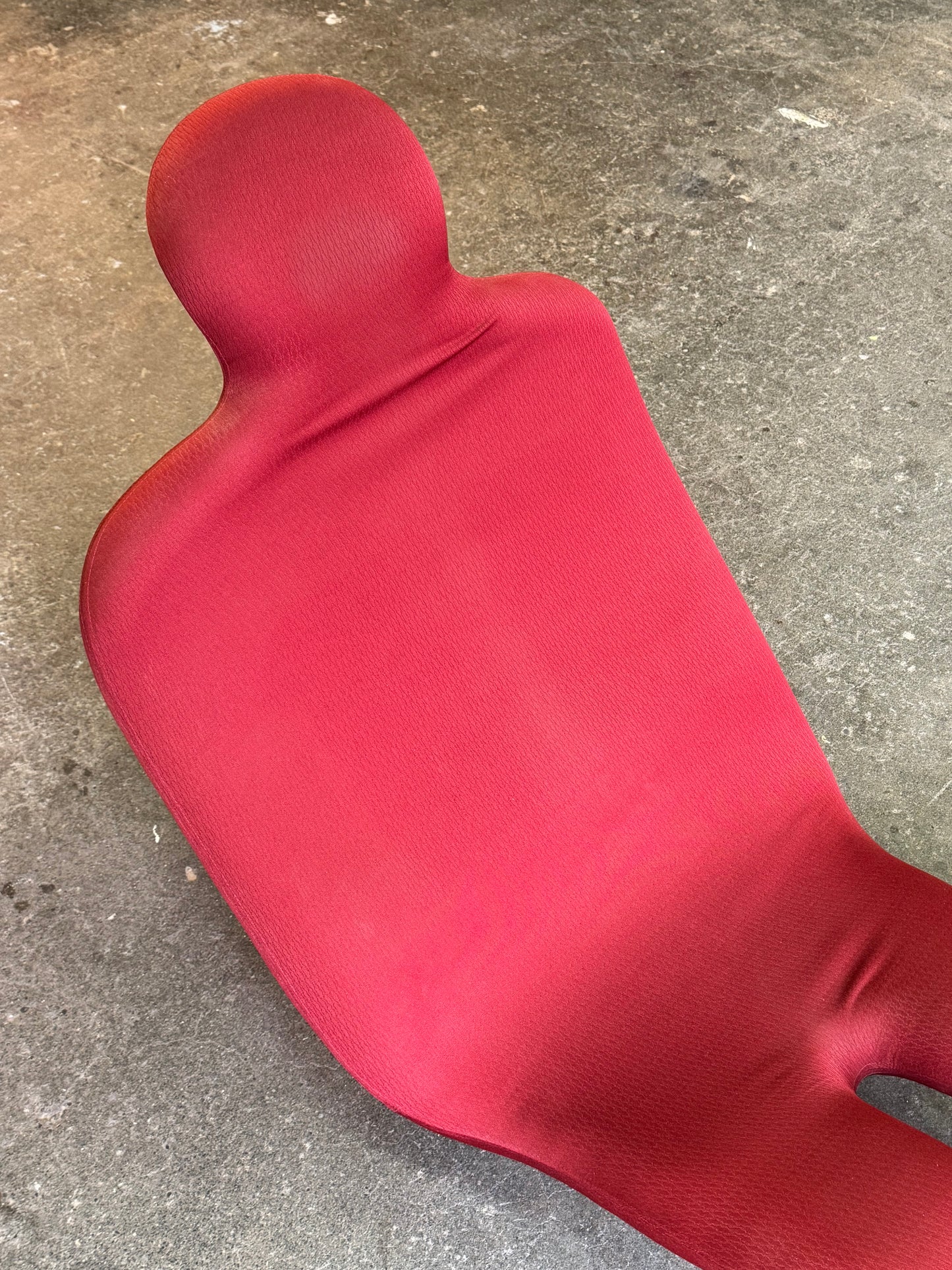 1970s Bouloum Chair by to Olivier Mourgue in red upholstery