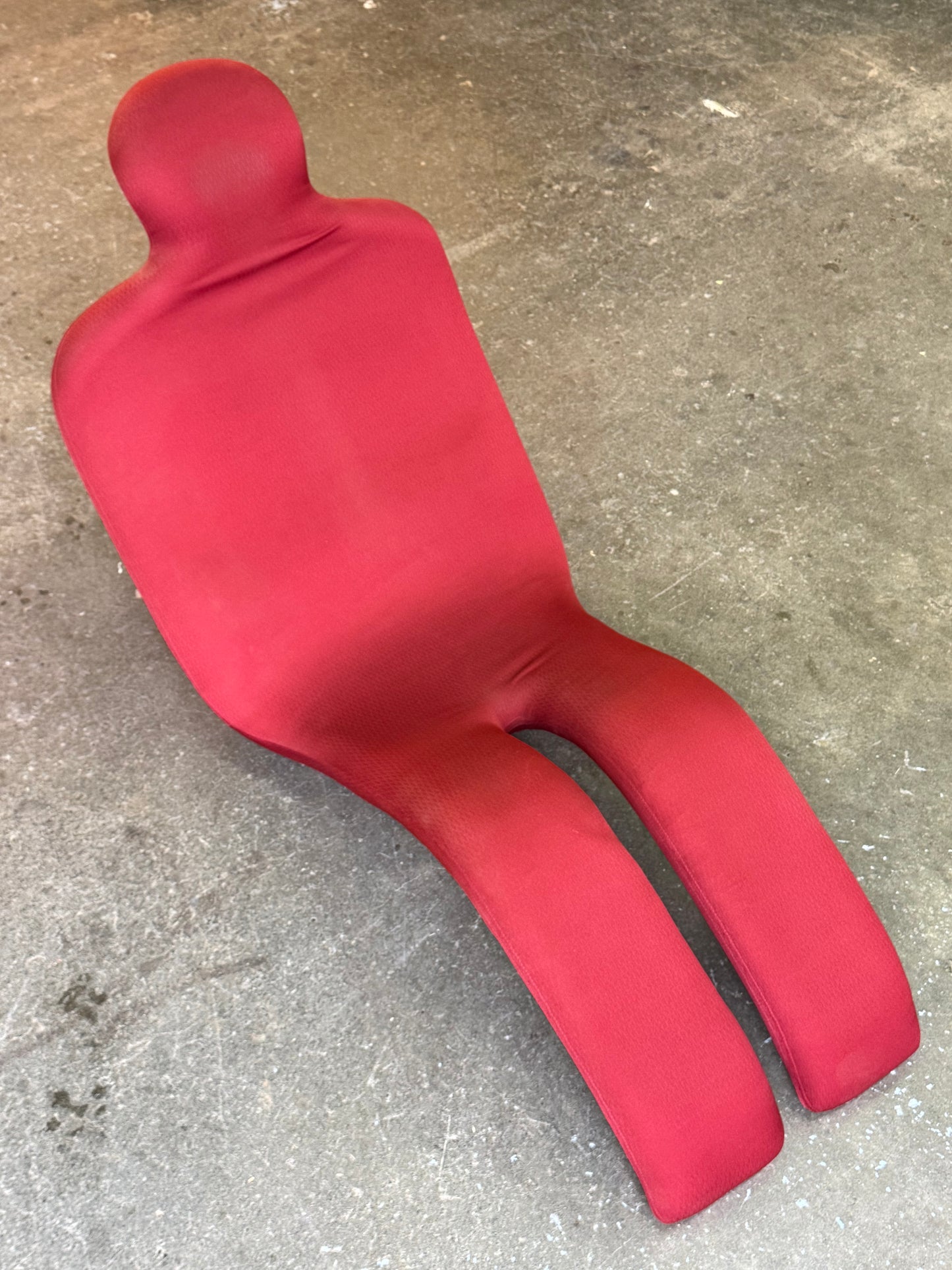 1970s Bouloum Chair by to Olivier Mourgue in red upholstery