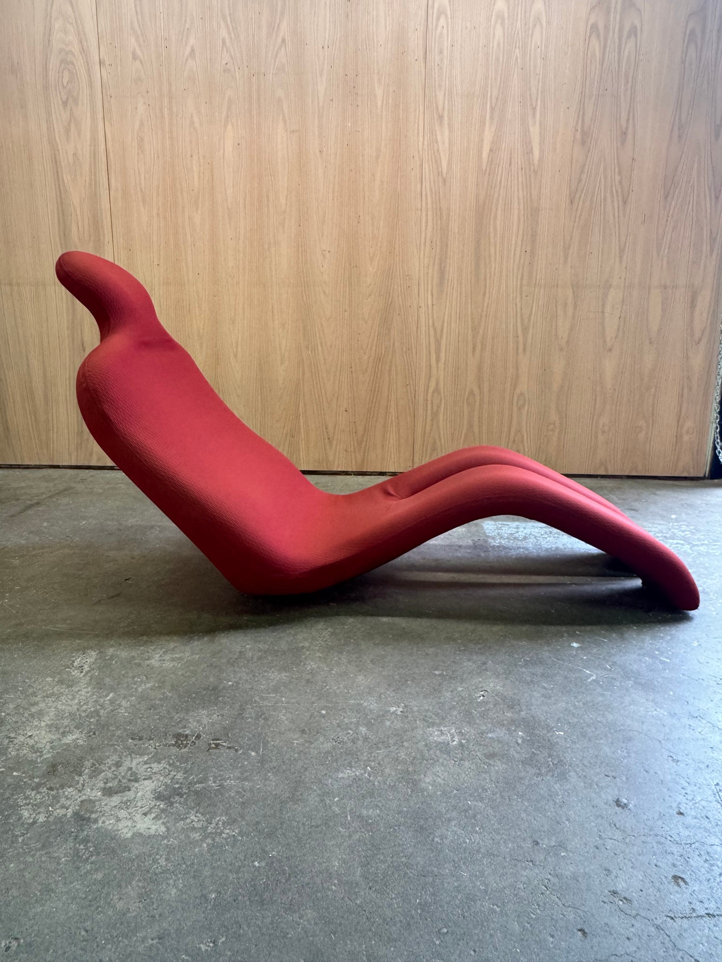 1970s Bouloum Chair by to Olivier Mourgue in red upholstery