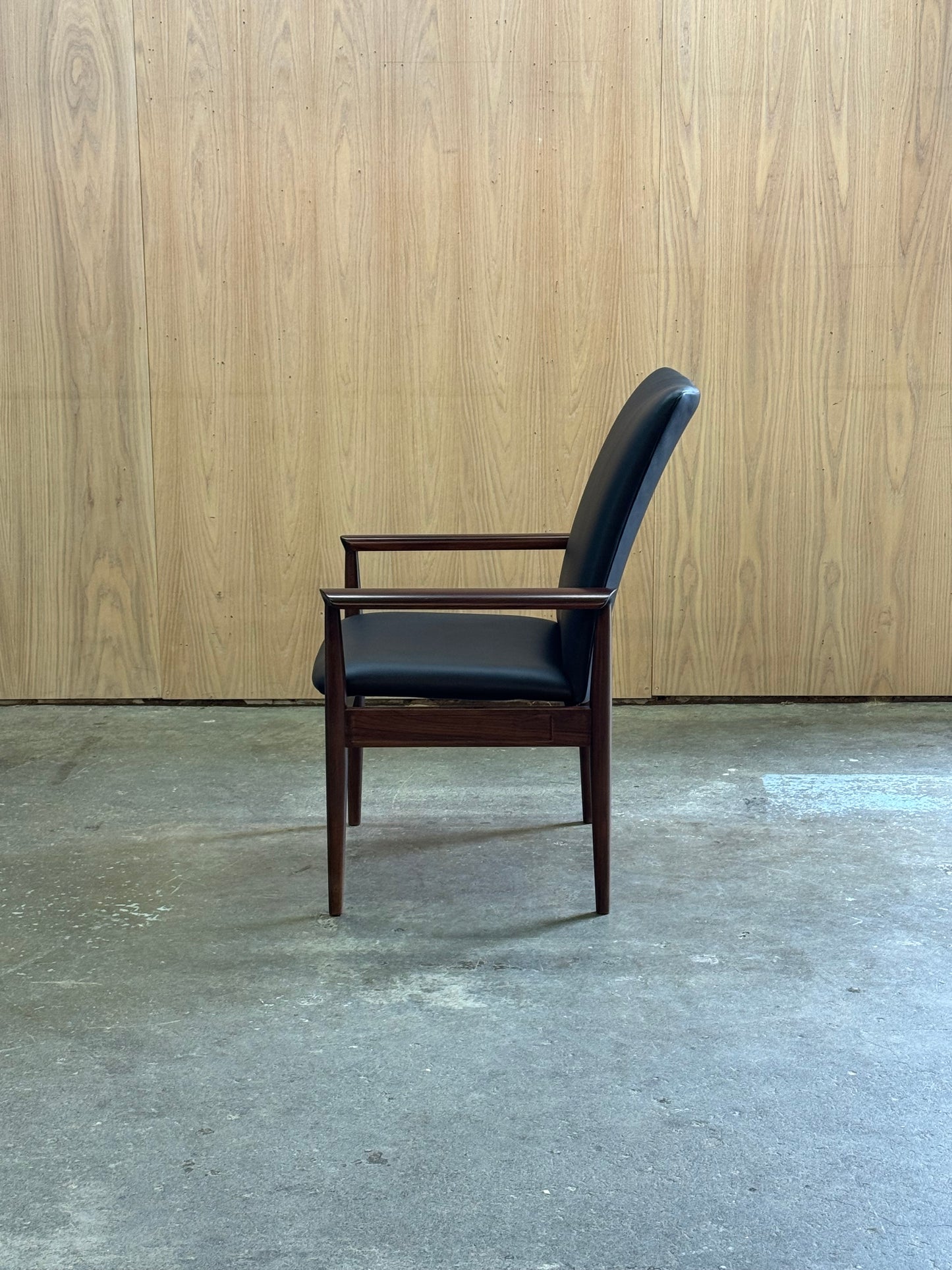 1970s Diplomat Chair by Finn Juhl for Cado in rosewood and black leather