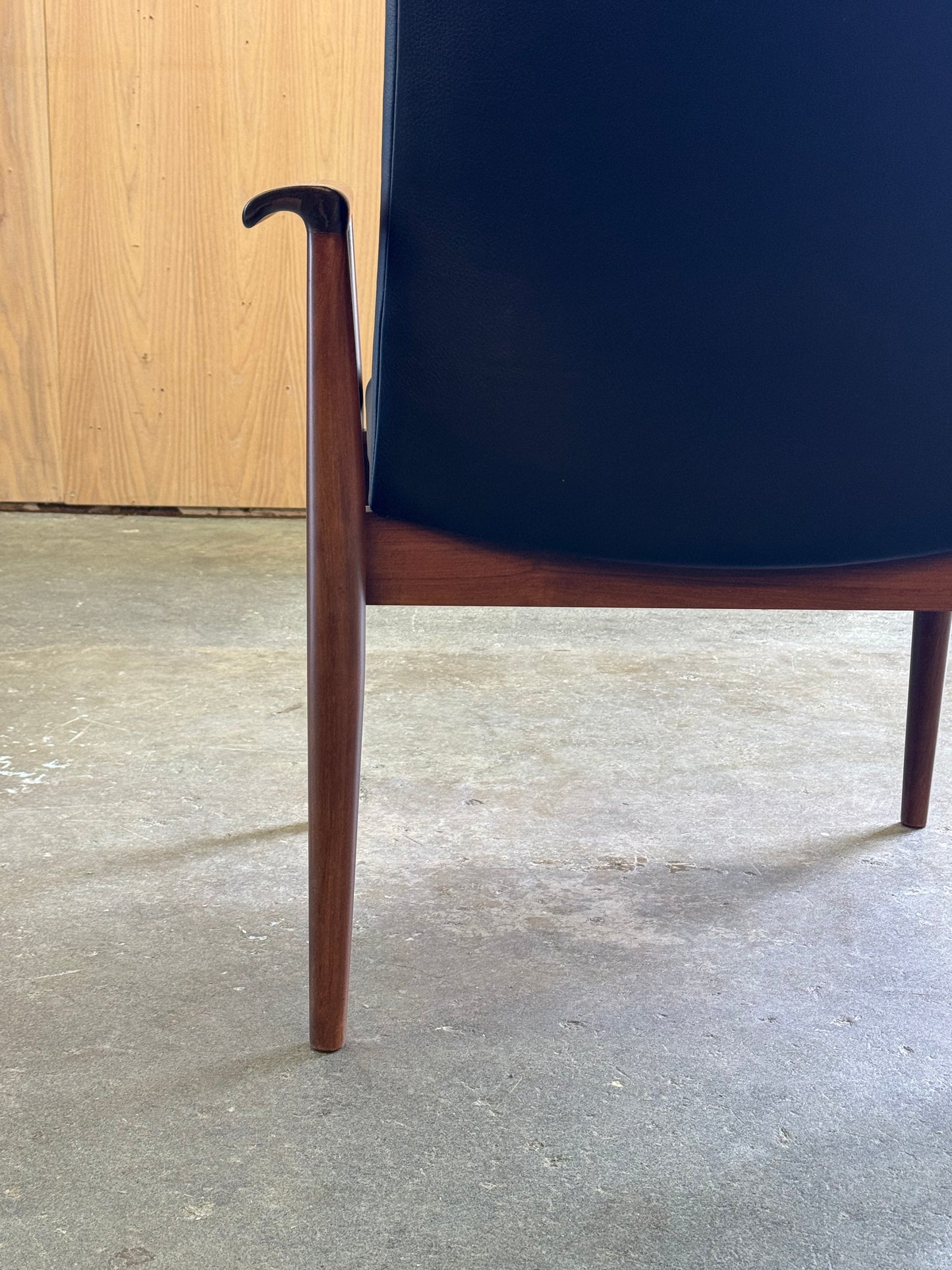 1970s Diplomat Chair by Finn Juhl for Cado in rosewood and black leather