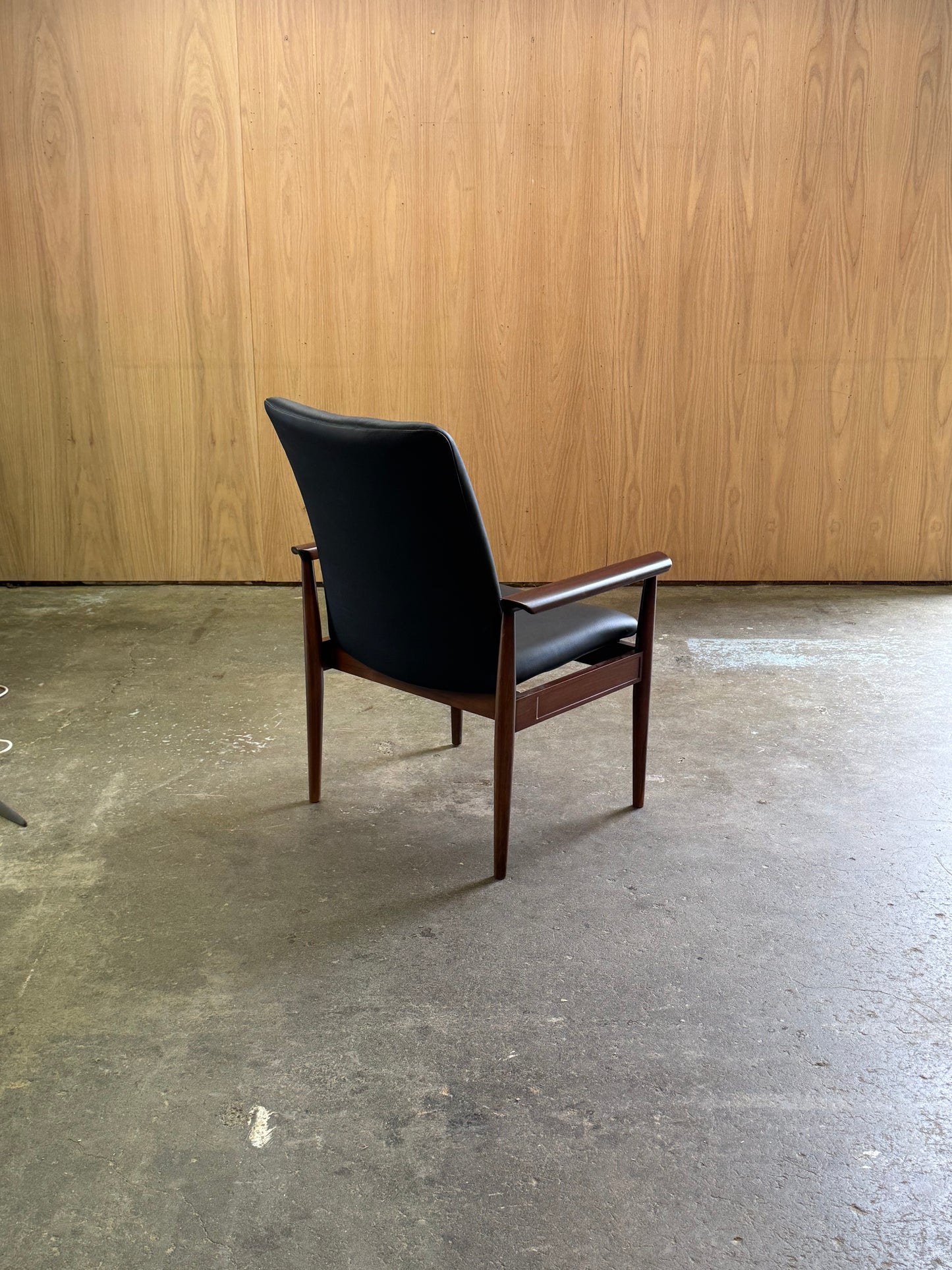 1970s Diplomat Chair by Finn Juhl for Cado in rosewood and black leather