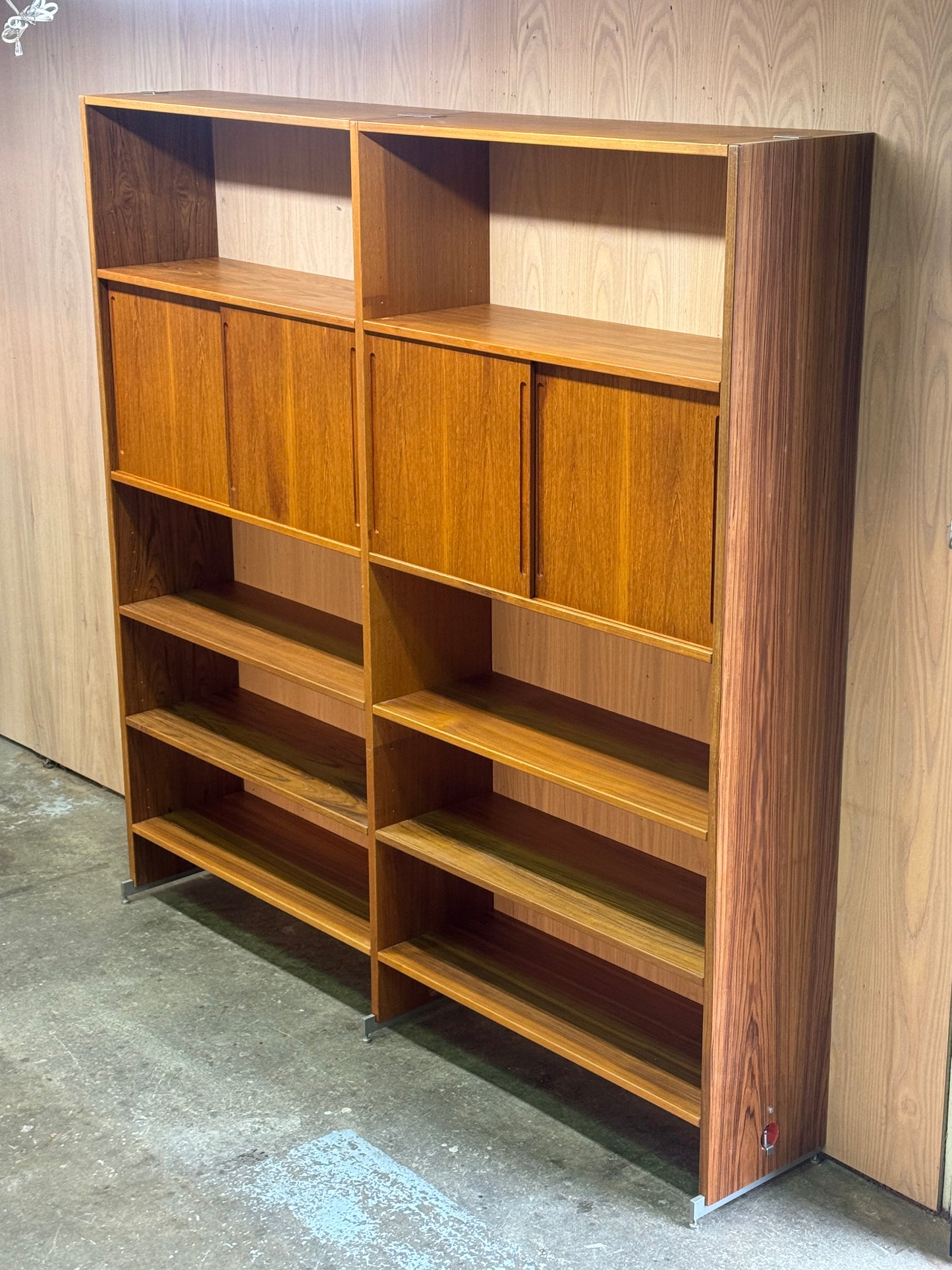 1960s RY Wall Unit by Hans J. Wegner for Ry Mobler in teak (2 modules)