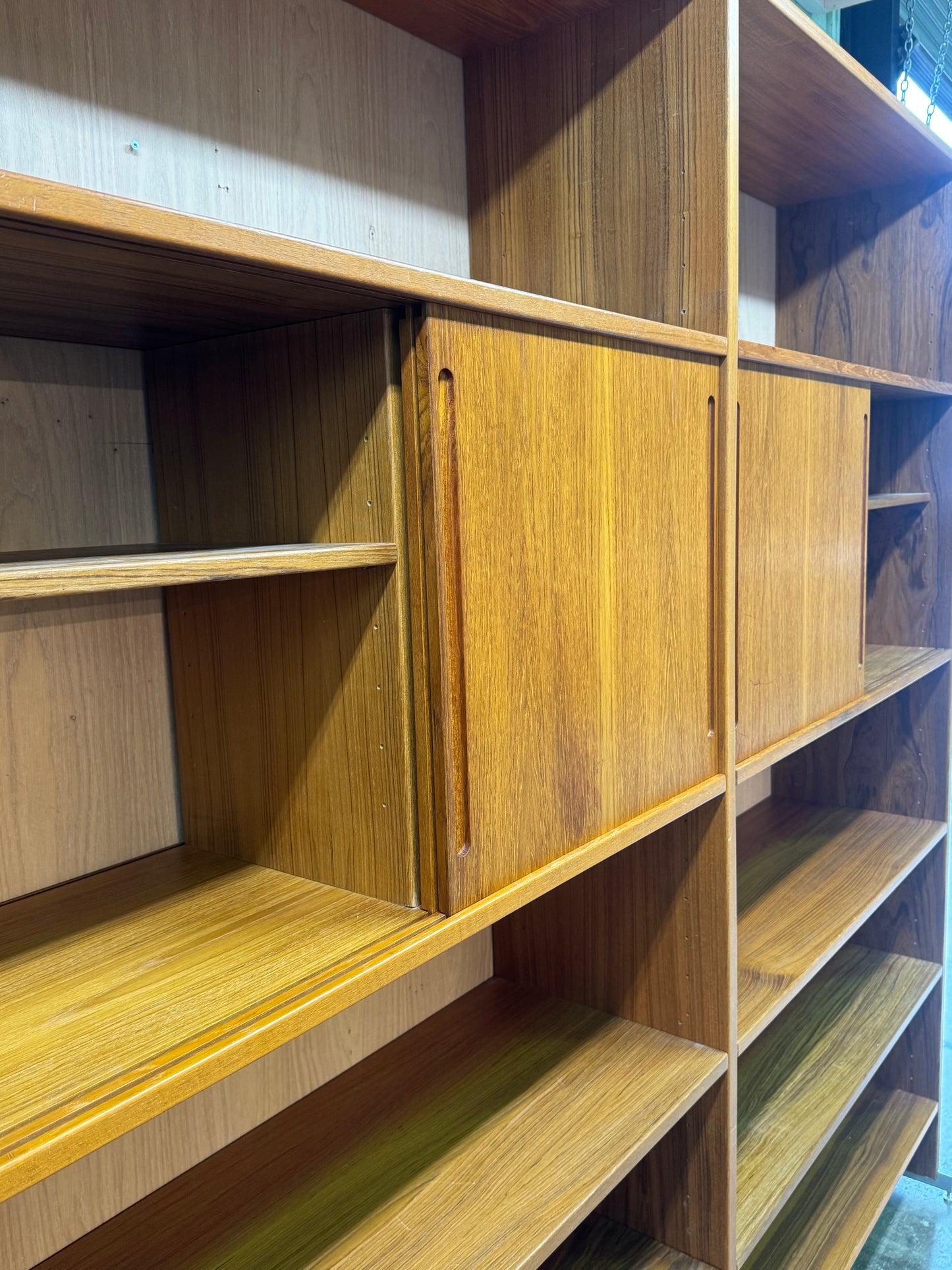 1960s RY Wall Unit by Hans J. Wegner for Ry Mobler in teak (2 modules)