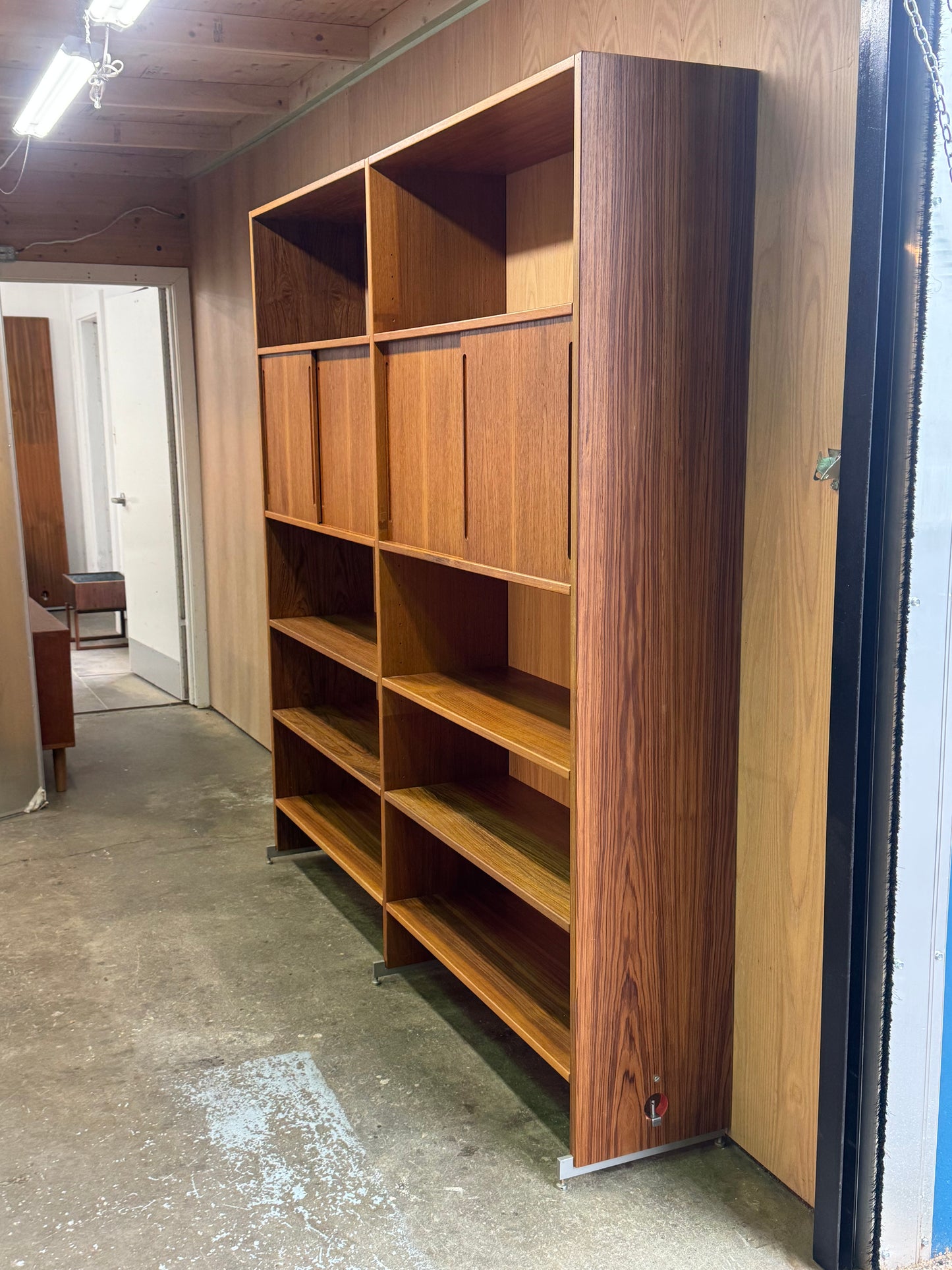 1960s RY Wall Unit by Hans J. Wegner for Ry Mobler in teak (2 modules)