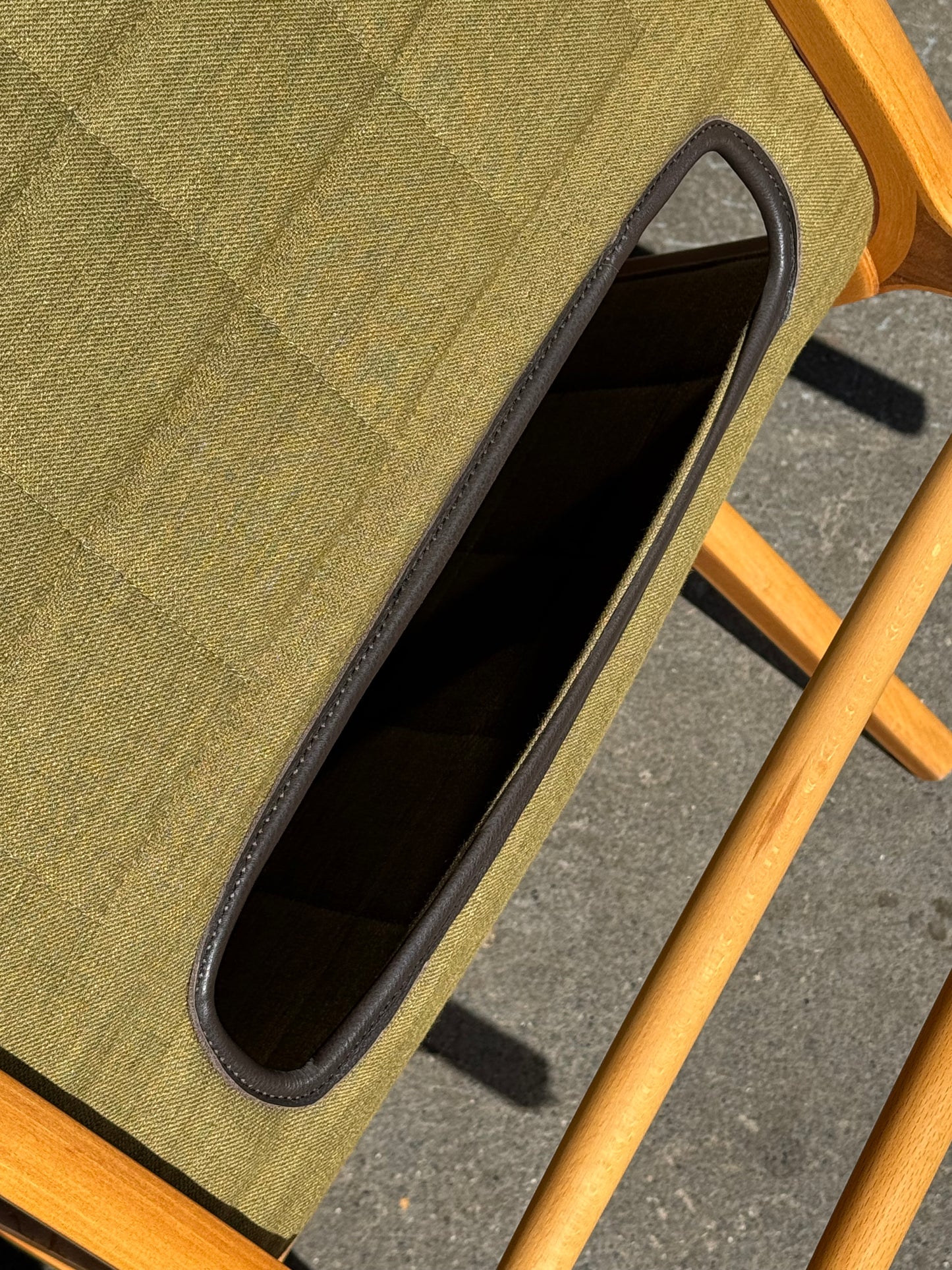 1960s AX Chair by Peter Hvidt and Orla Molgaard Nielsen for Fritz Hansen in beech, mahogany, and green fabric