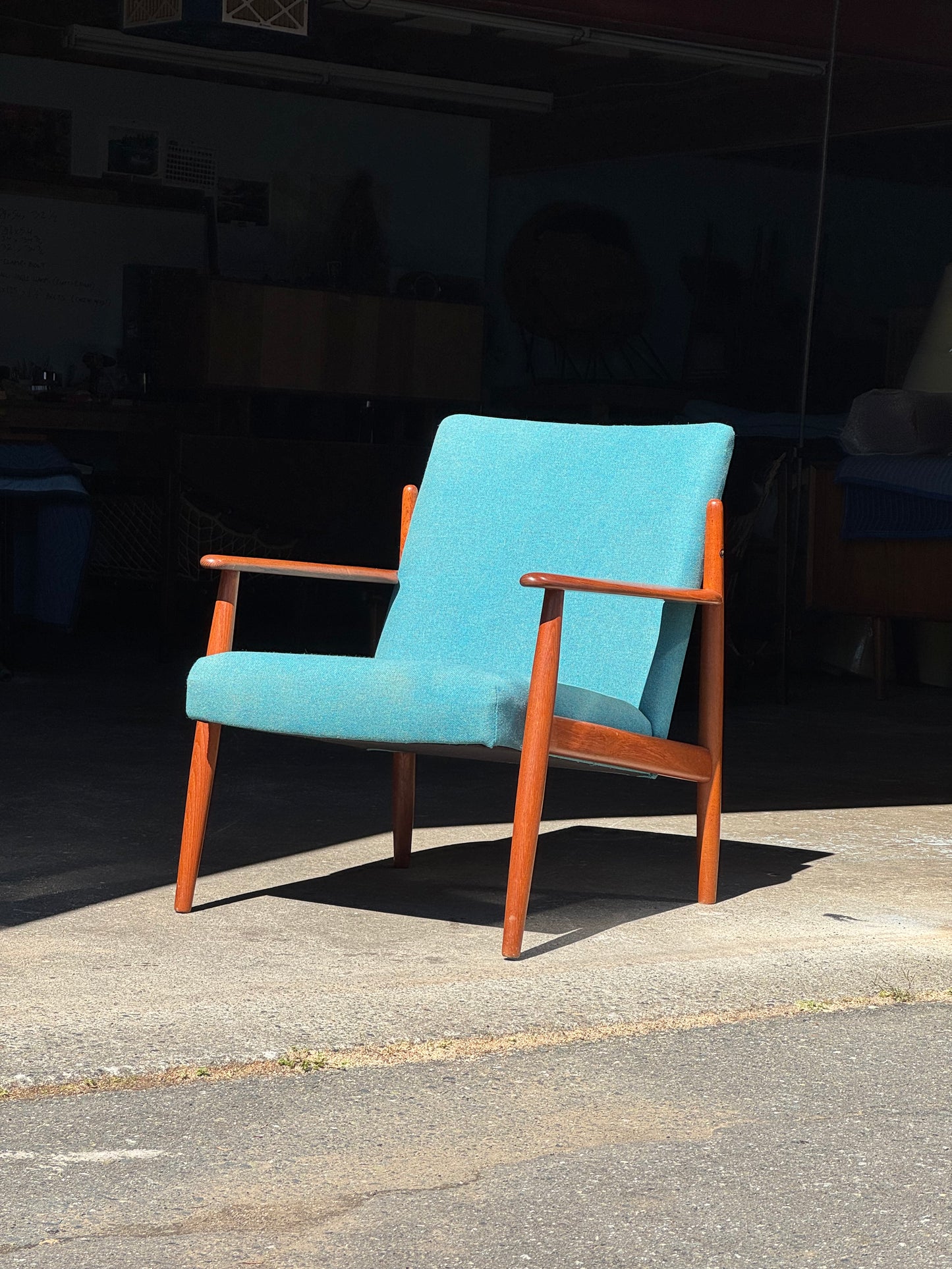 1960s Danish Easy Chair in teak and wool