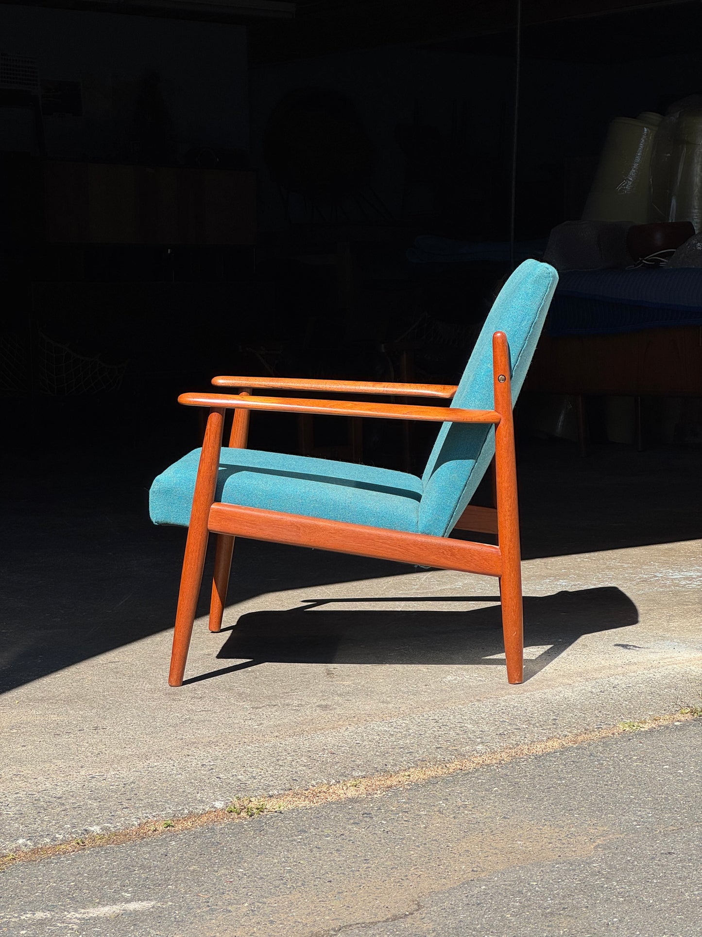 1960s Danish Easy Chair in teak and wool