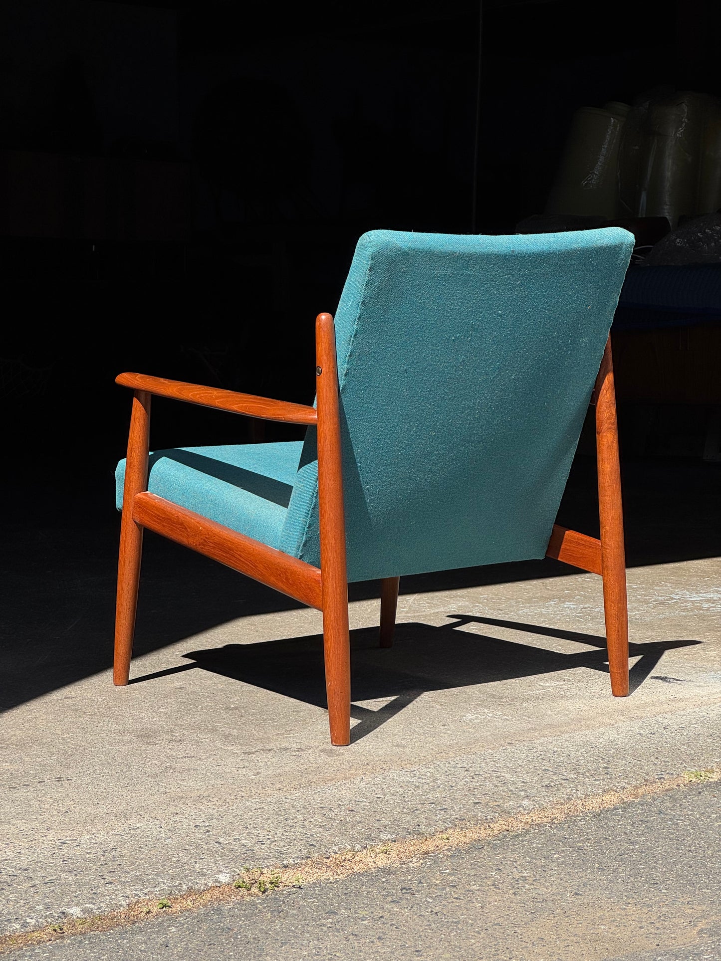 1960s Danish Easy Chair in teak and wool