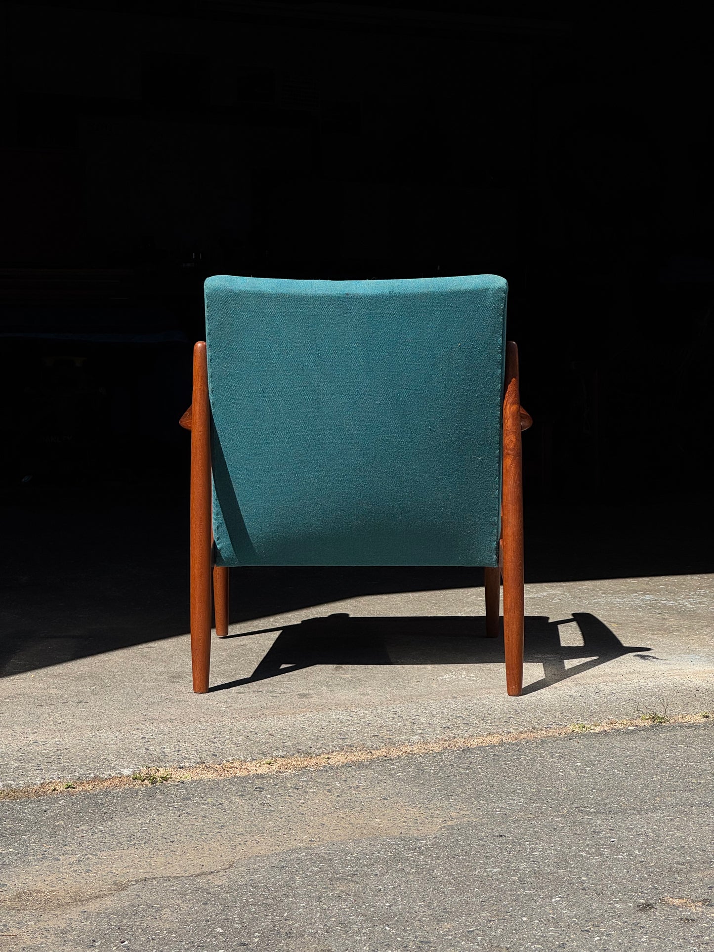 1960s Danish Easy Chair in teak and wool