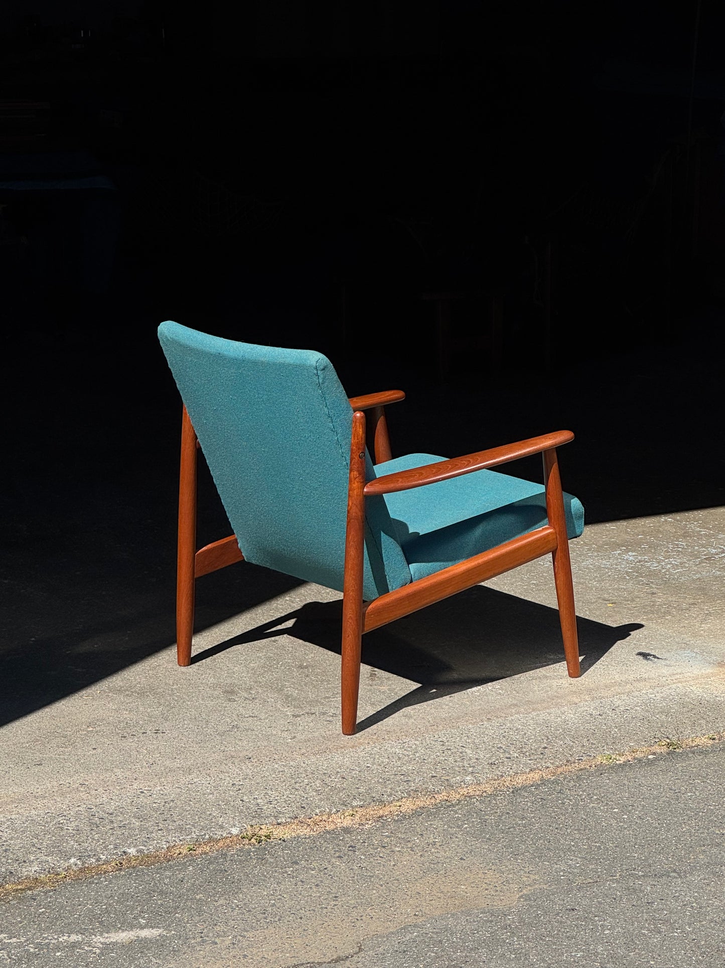1960s Danish Easy Chair in teak and wool