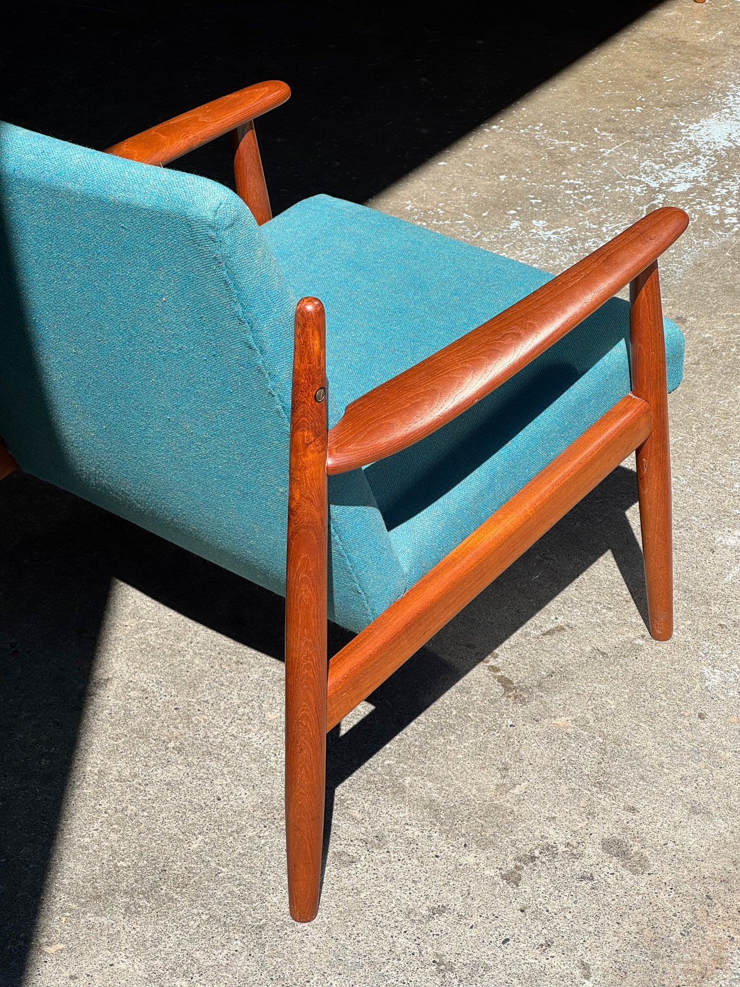 1960s Danish Easy Chair in teak and wool