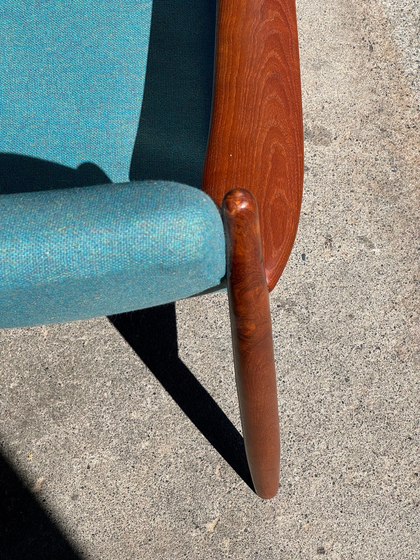 1960s Danish Easy Chair in teak and wool