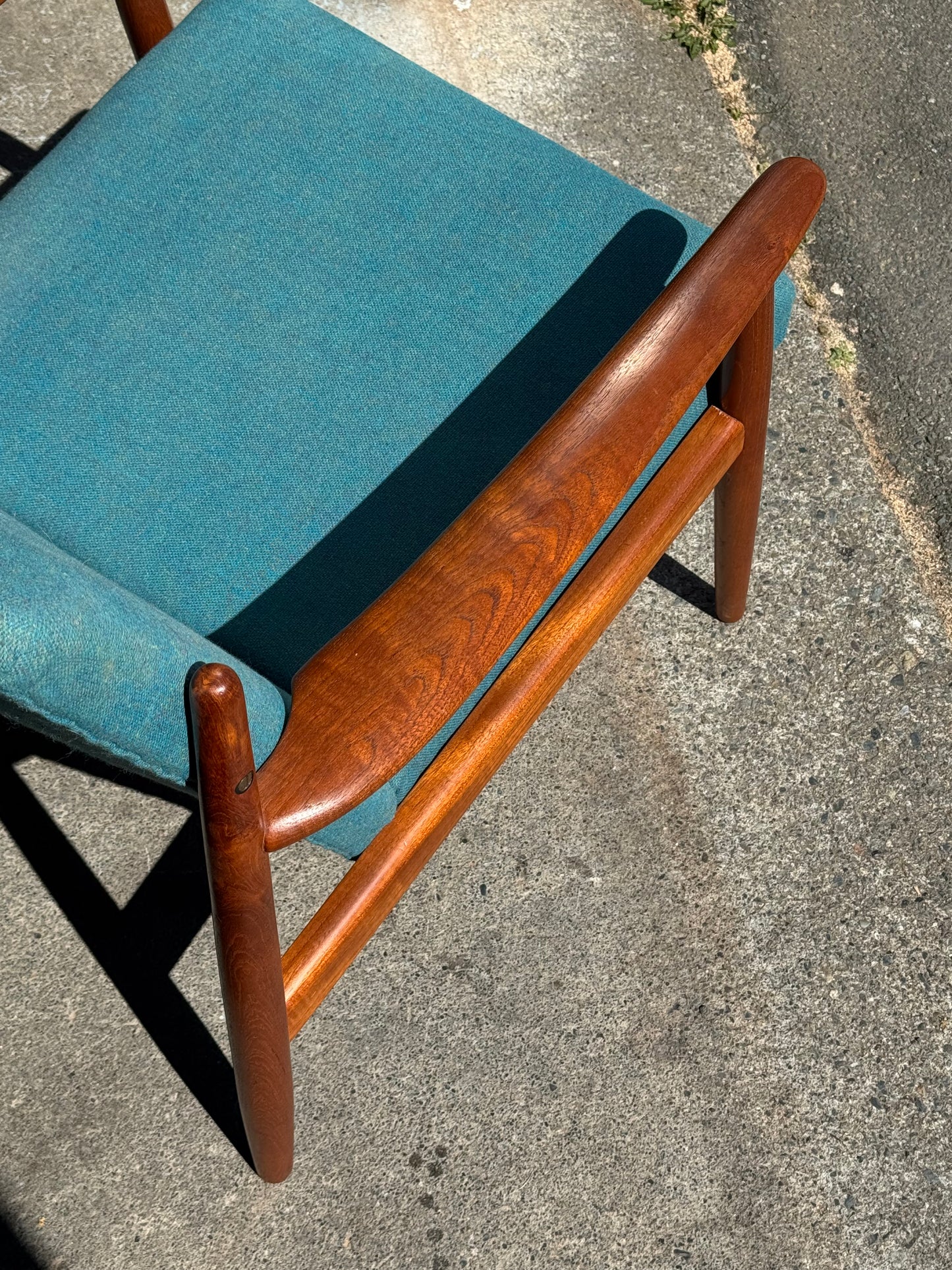 1960s Danish Easy Chair in teak and wool