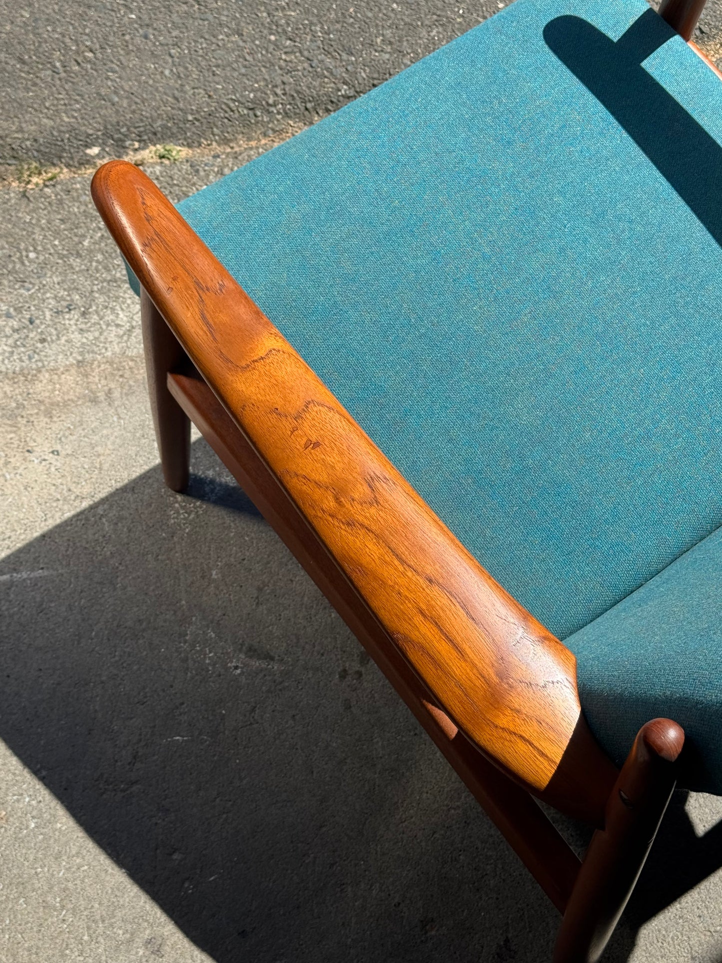 1960s Danish Easy Chair in teak and wool