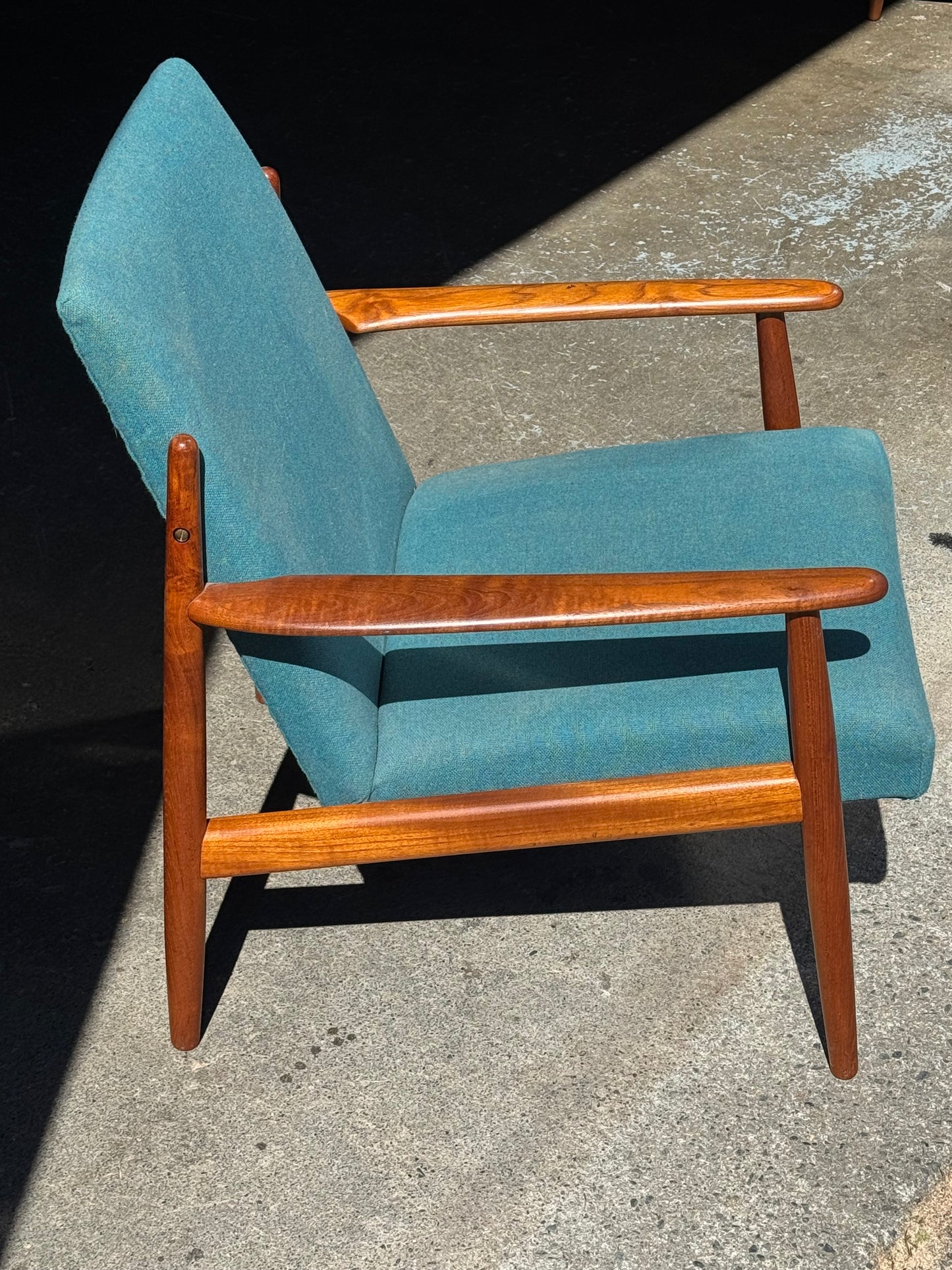 1960s Danish Easy Chair in teak and wool