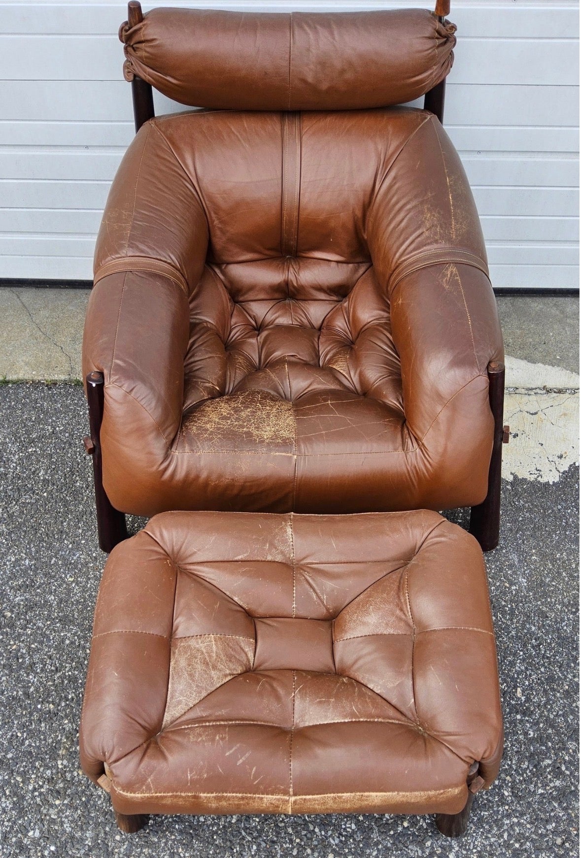 1970s MP-81 Lounge Chair and Ottoman by Percival Lafer, Completely Original.