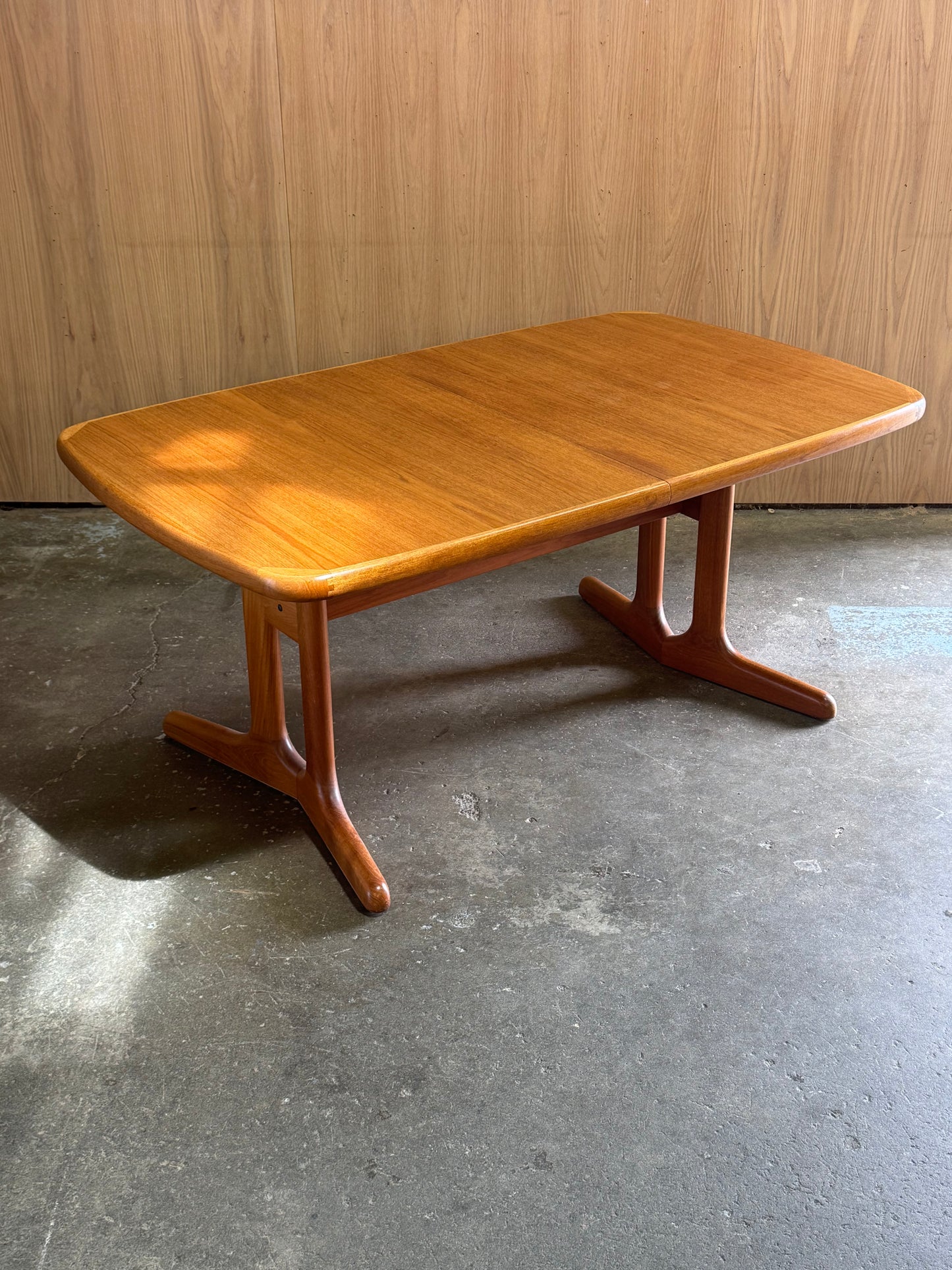 1960s Danish extending dining table in teak
