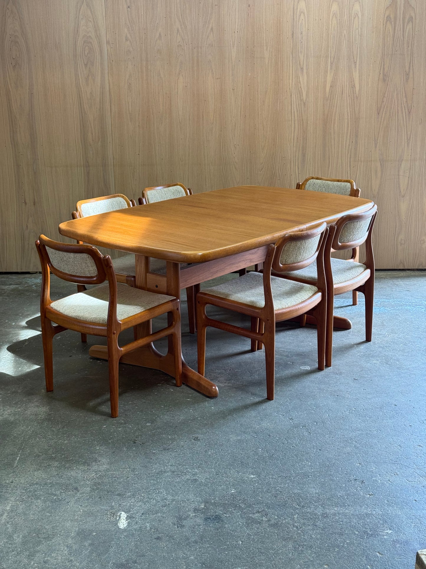 1970s Dining Chair set of 6 by Johannes Andersen for D Scan in solid teak