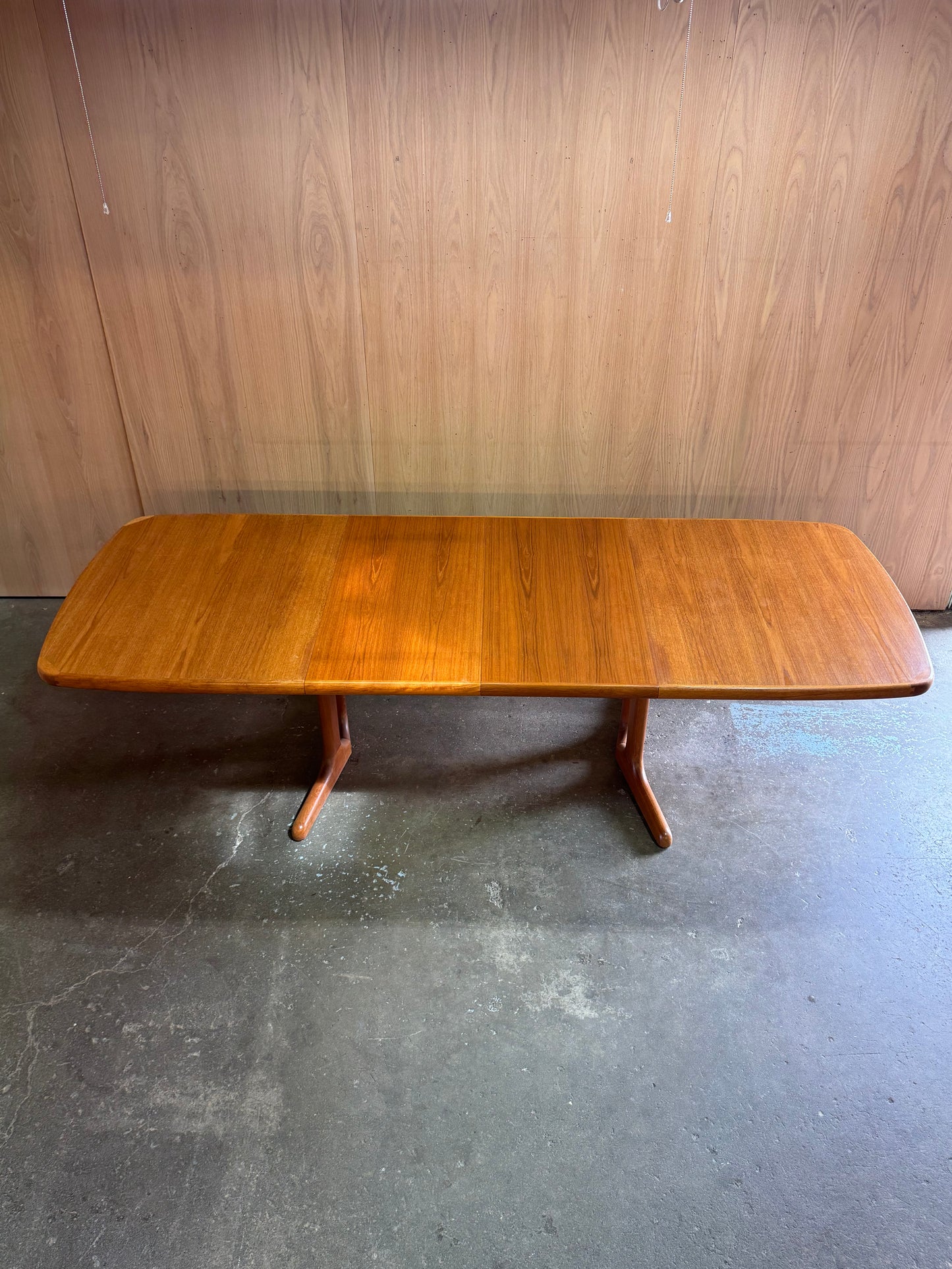 1960s Danish extending dining table in teak