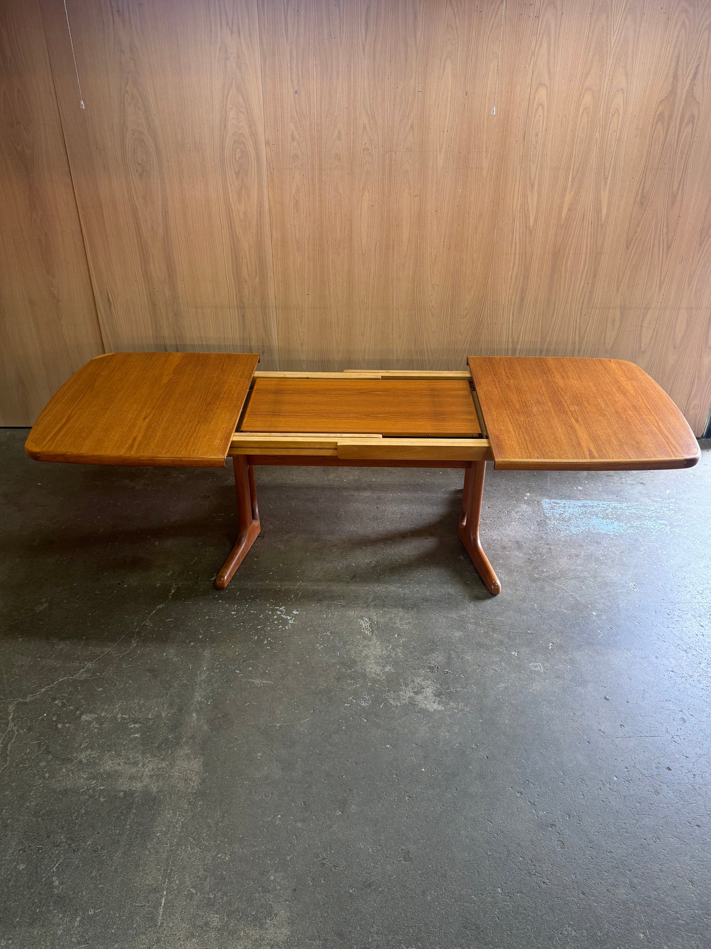 1960s Danish extending dining table in teak