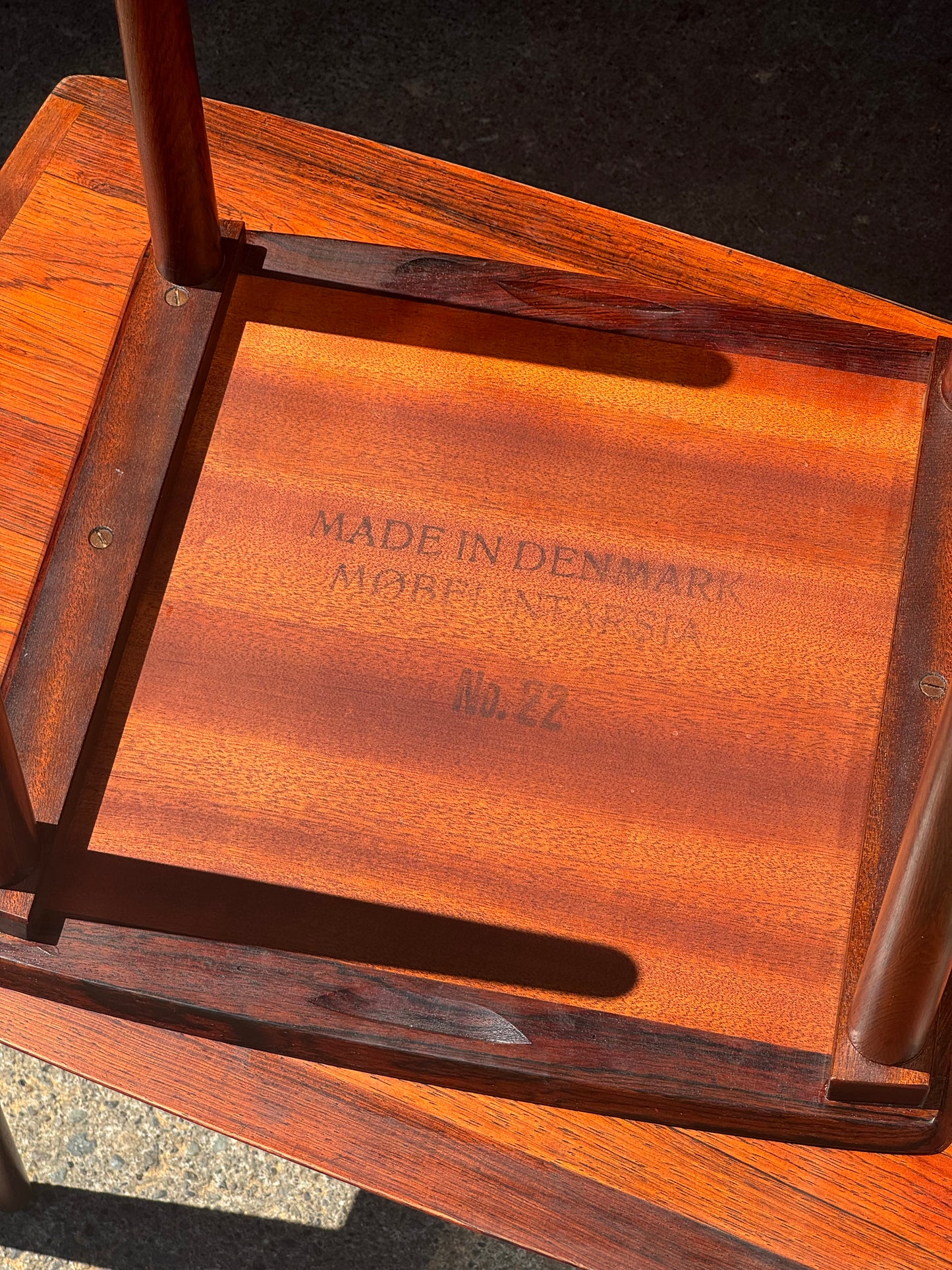 1960s Set of 3 Nesting Tables by Erling Torvits for Heltborg Møbler in rosewood