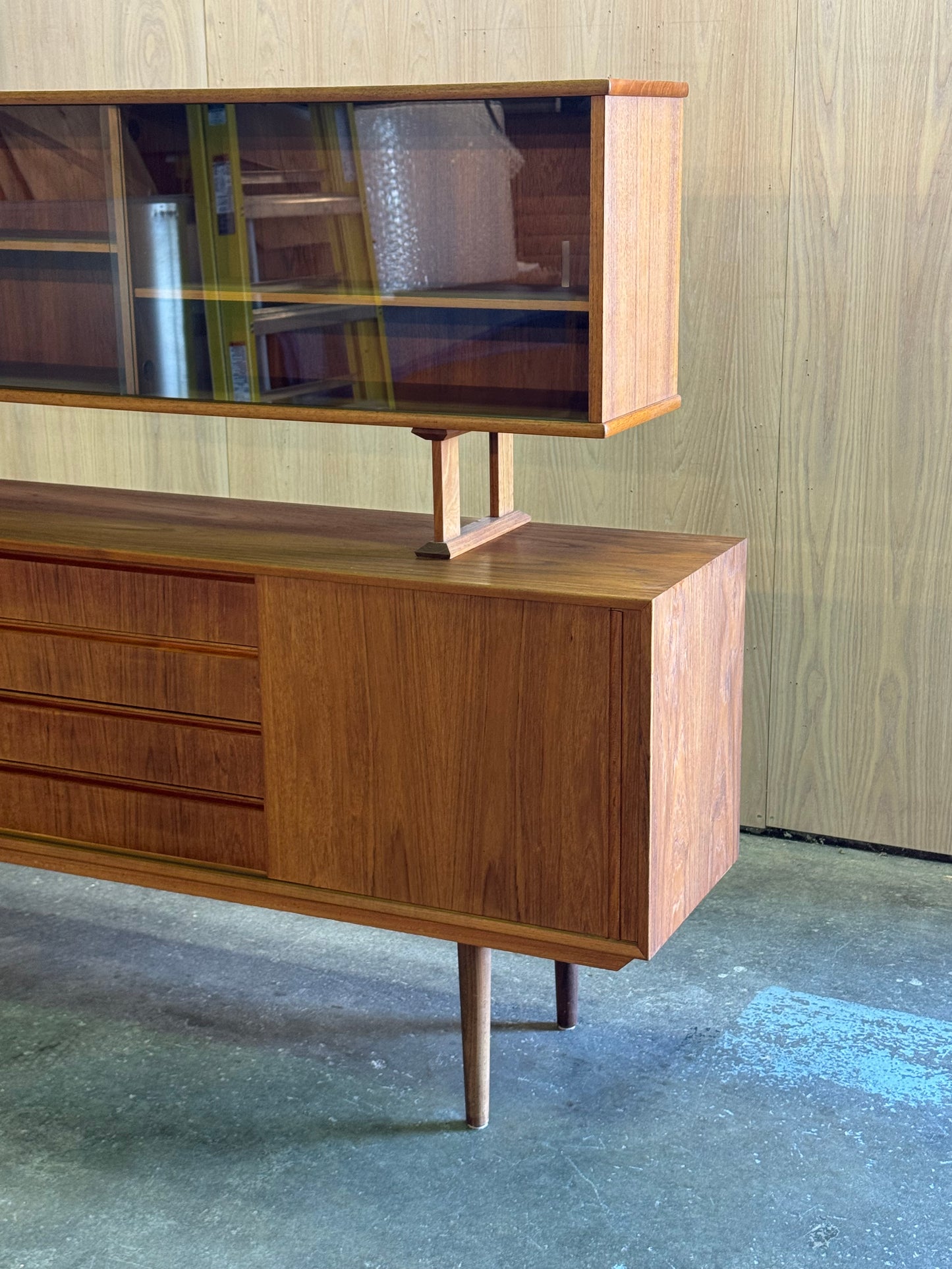 1960s Credenza by Dyrlund in teak with sliding doors and four drawers