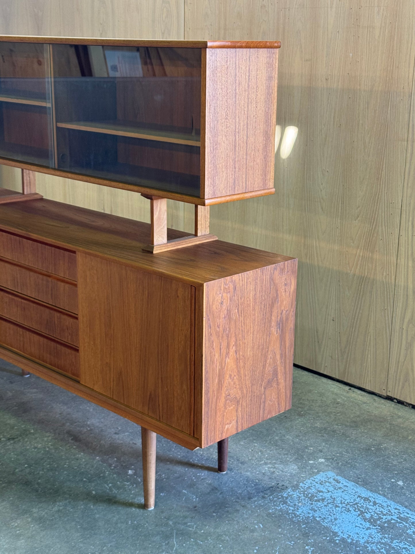 1960s Credenza by Dyrlund in teak with sliding doors and four drawers