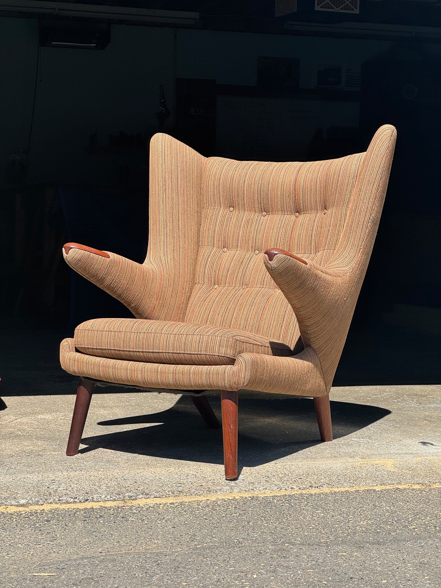 1960s AP19 "Papa Bear" Lounge Chair by Hans J. Wegner for A.P. Stolen in teak