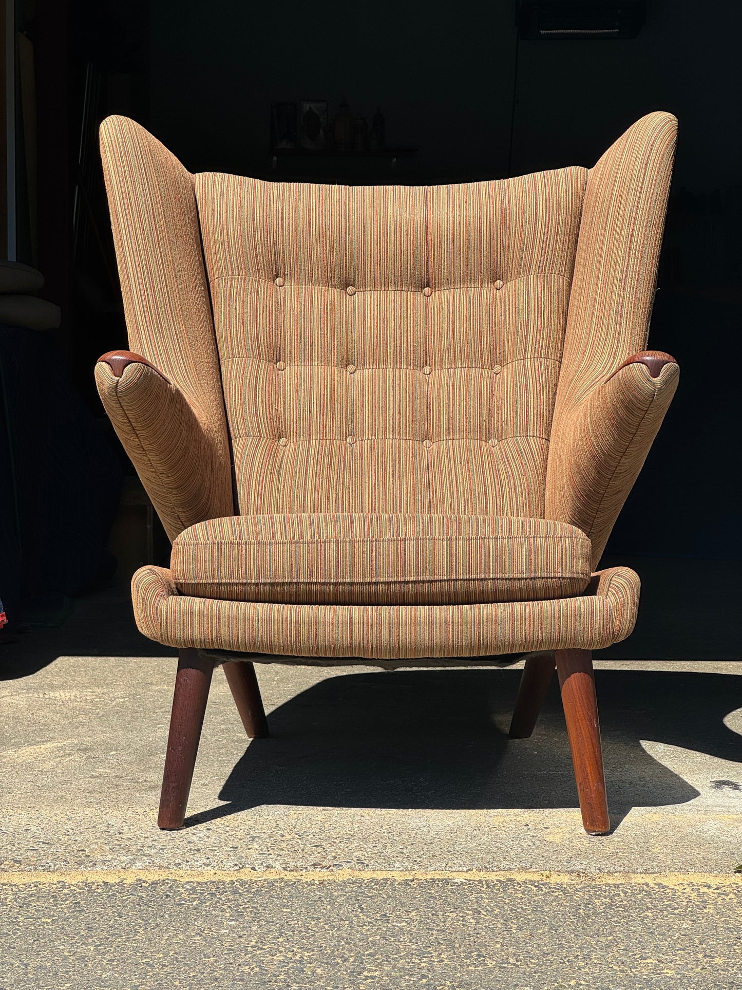 1960s AP19 "Papa Bear" Lounge Chair by Hans J. Wegner for A.P. Stolen in teak