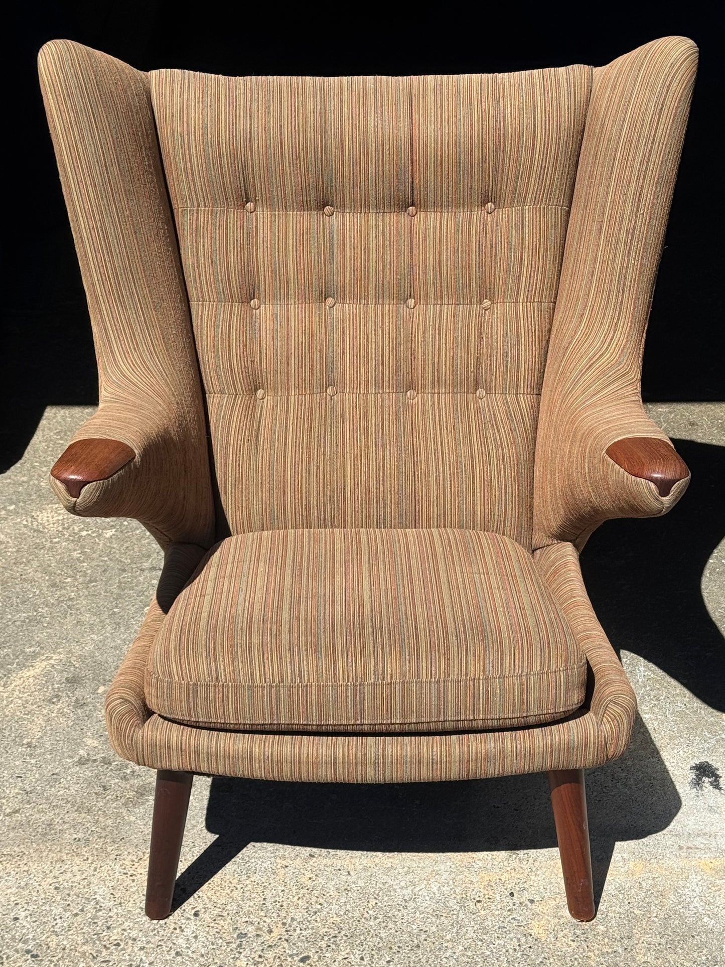 1960s AP19 "Papa Bear" Lounge Chair by Hans J. Wegner for A.P. Stolen in teak