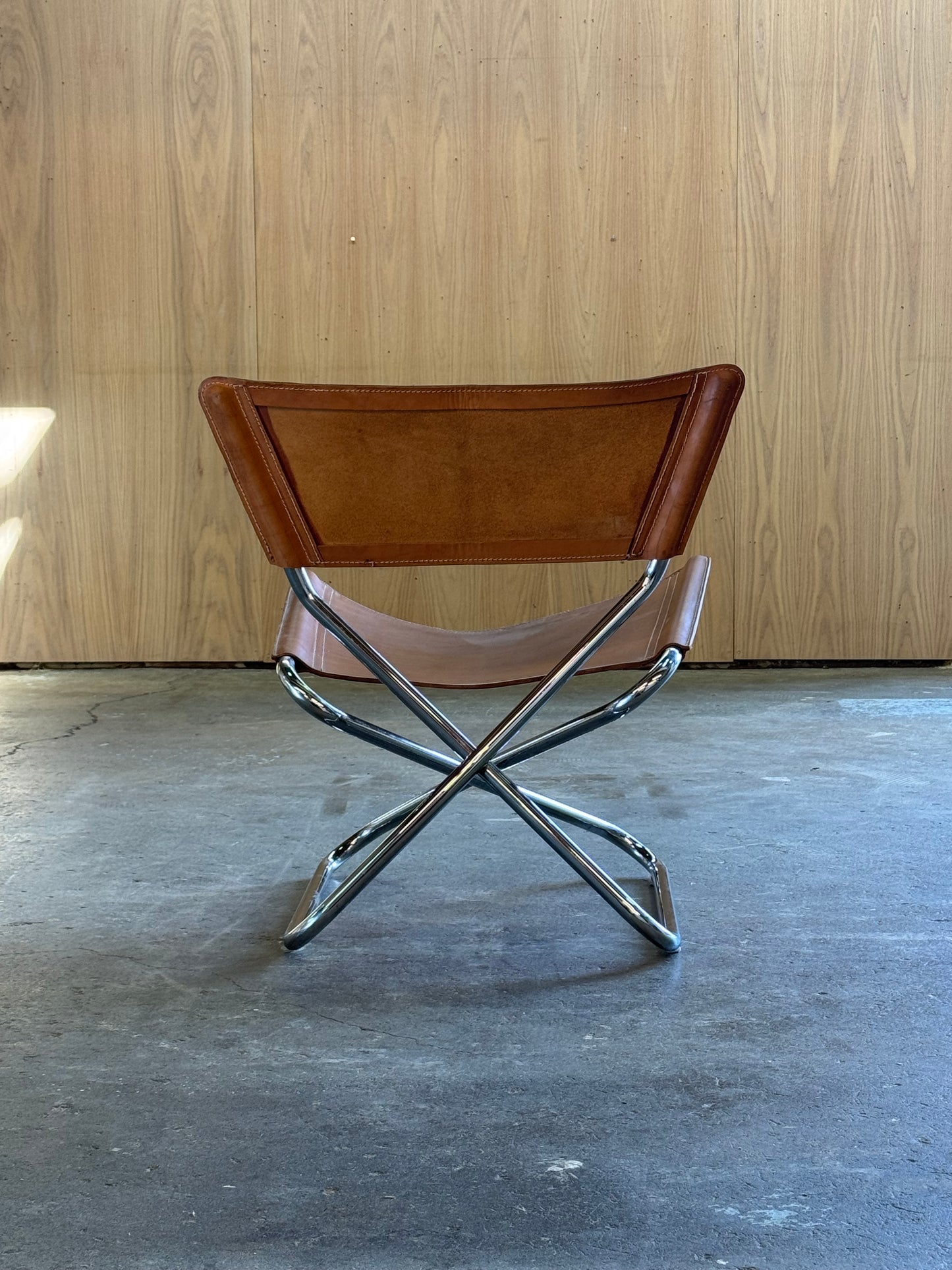 1960s Z Down Chair by Erik Magnussen for Torben Orskov in steel and leather