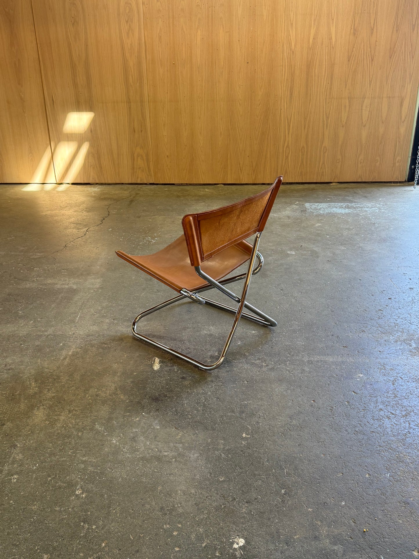 1960s Z Down Chair by Erik Magnussen for Torben Orskov in steel and leather
