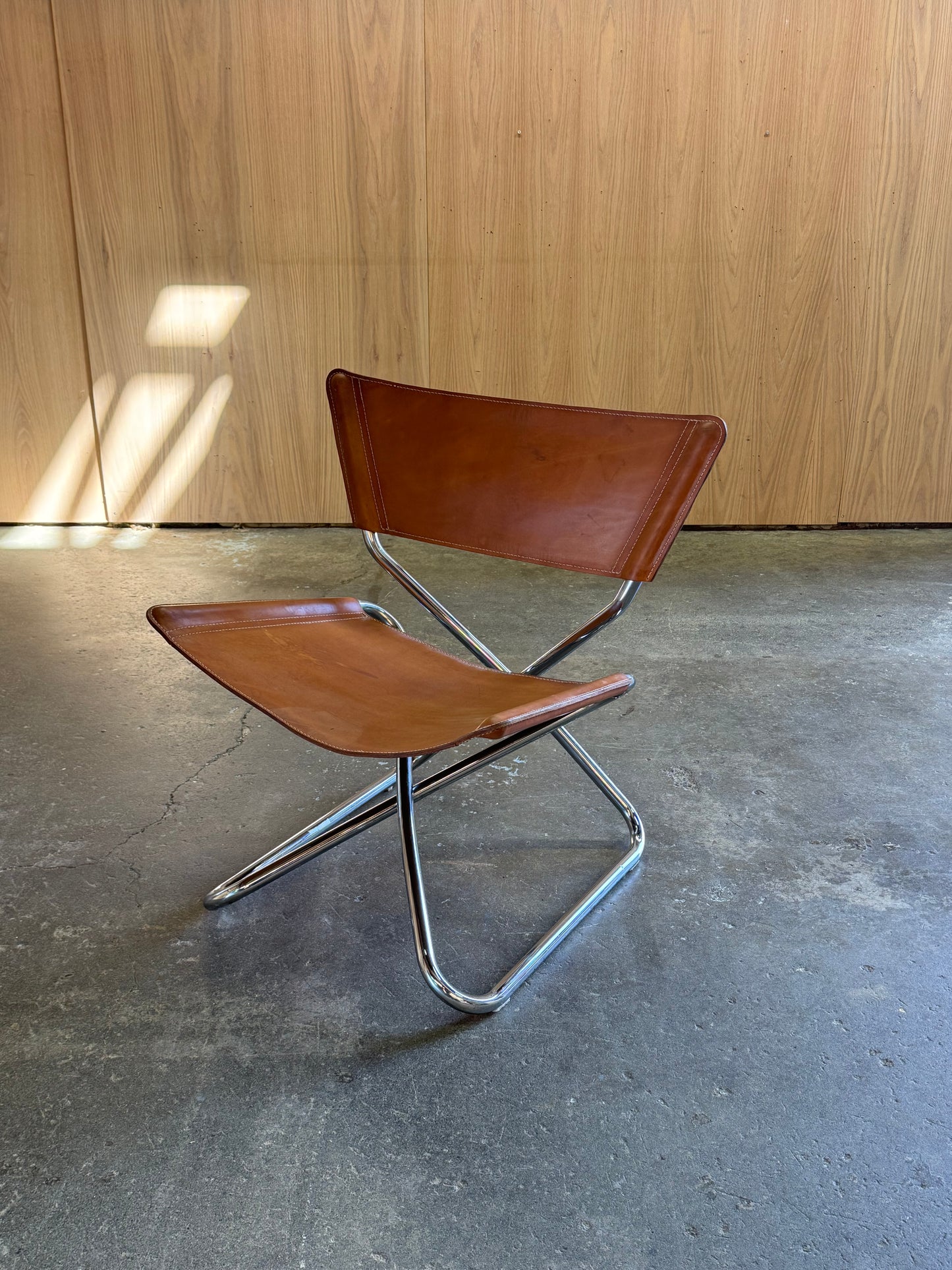 1960s Z Down Chair by Erik Magnussen for Torben Orskov in steel and leather