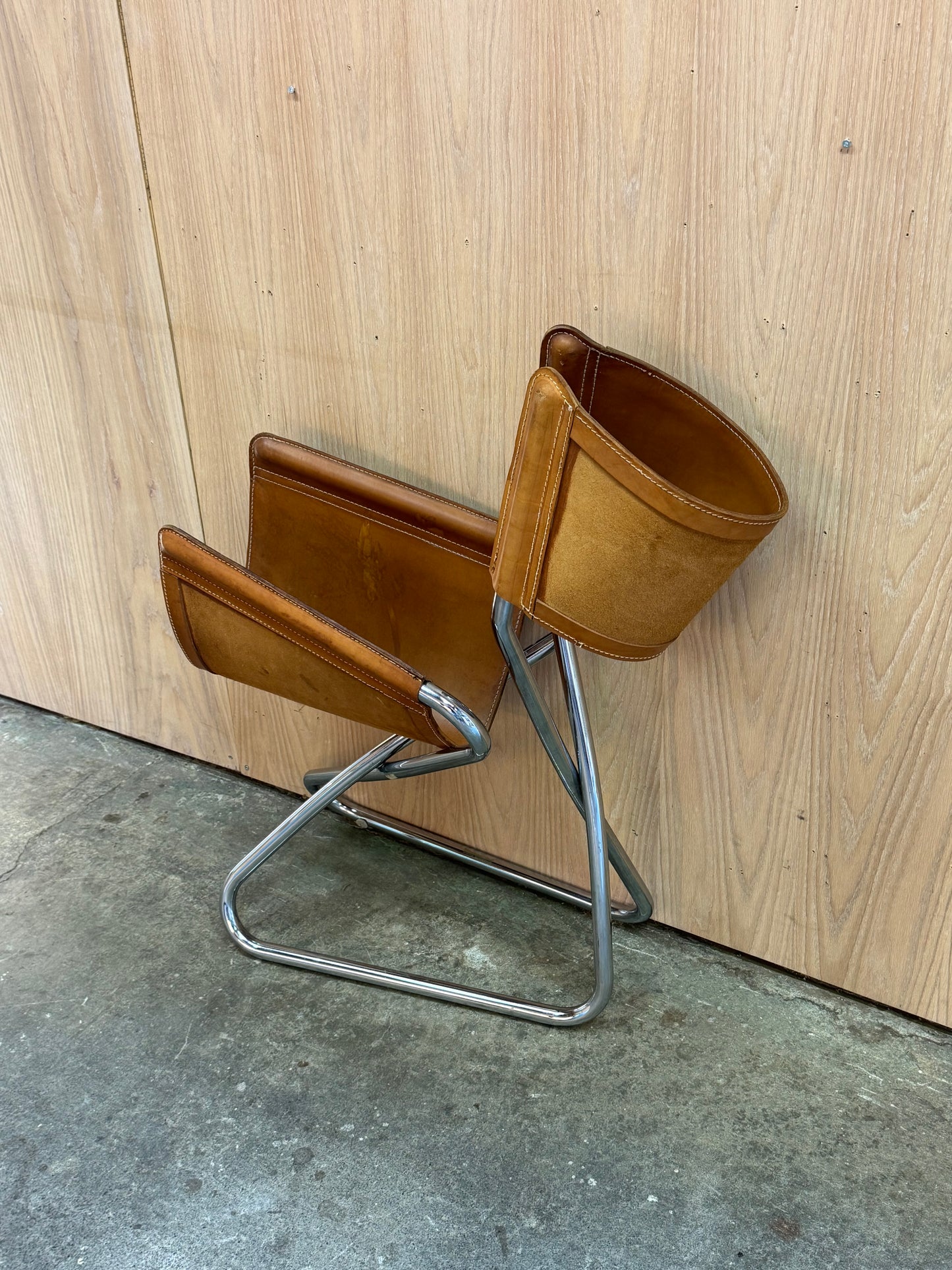 1960s Z Down Chair by Erik Magnussen for Torben Orskov in steel and leather