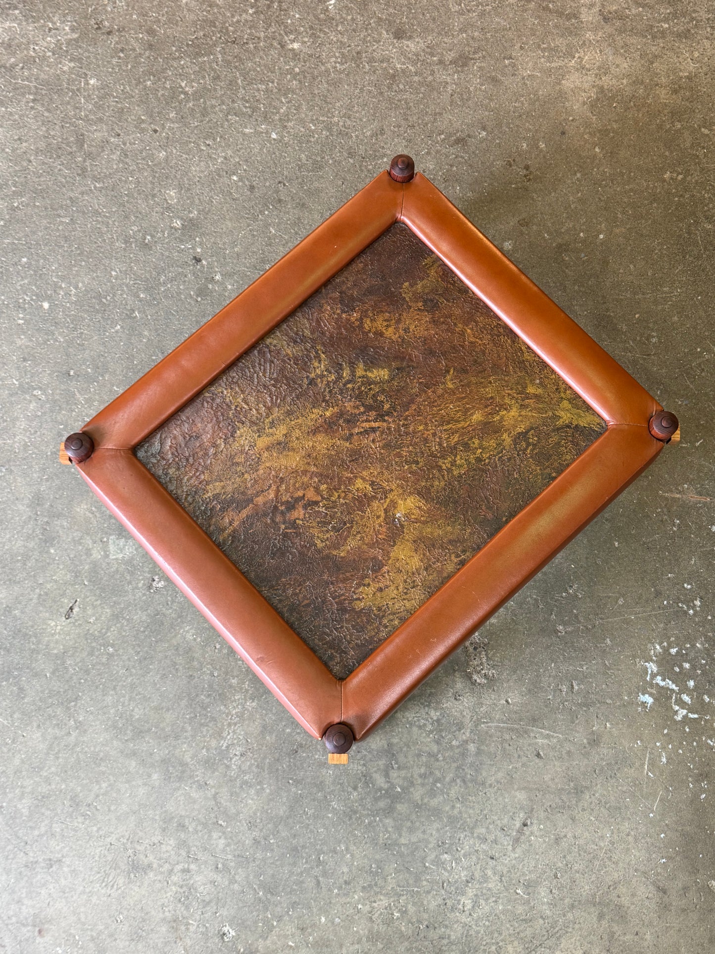 1970s MP81 Side Tables Pair by Percival Lafer in jatoba, formica, and leather