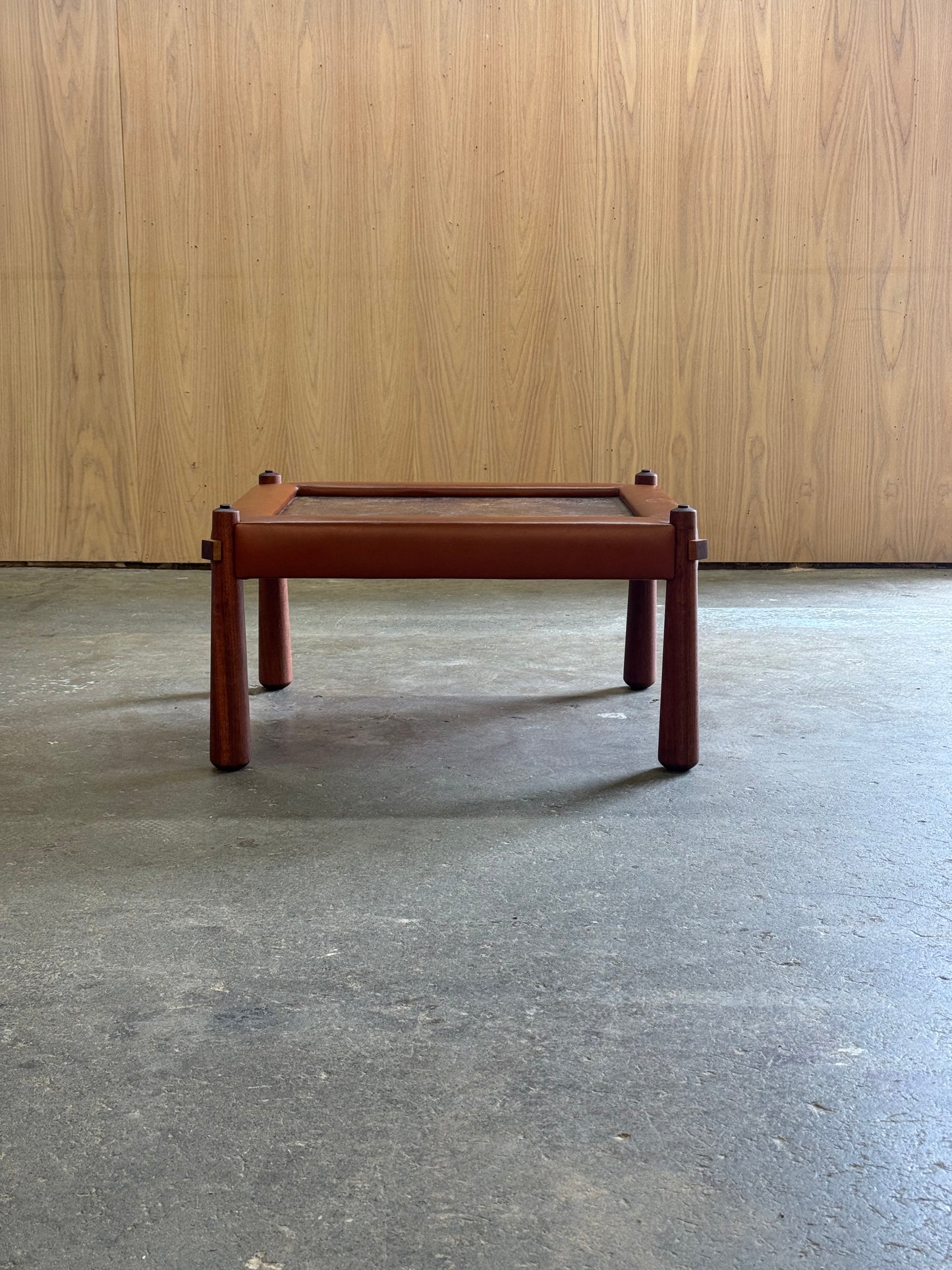 1970s MP81 Side Tables Pair by Percival Lafer in jatoba, formica, and leather