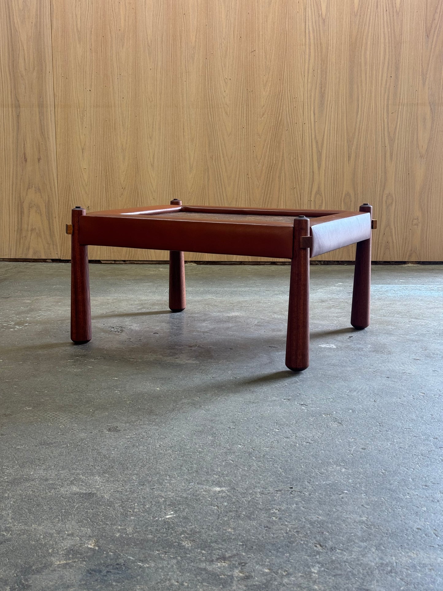 1970s MP81 Side Tables Pair by Percival Lafer in jatoba, formica, and leather