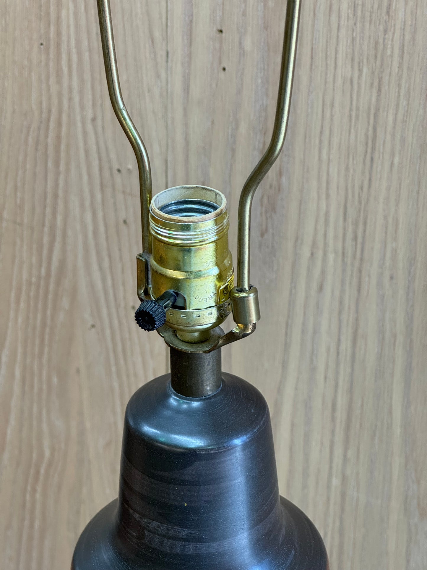 1960s Large Table Lamp by Lotte and Gunnar Bostlund in Hand-painted ceramic
