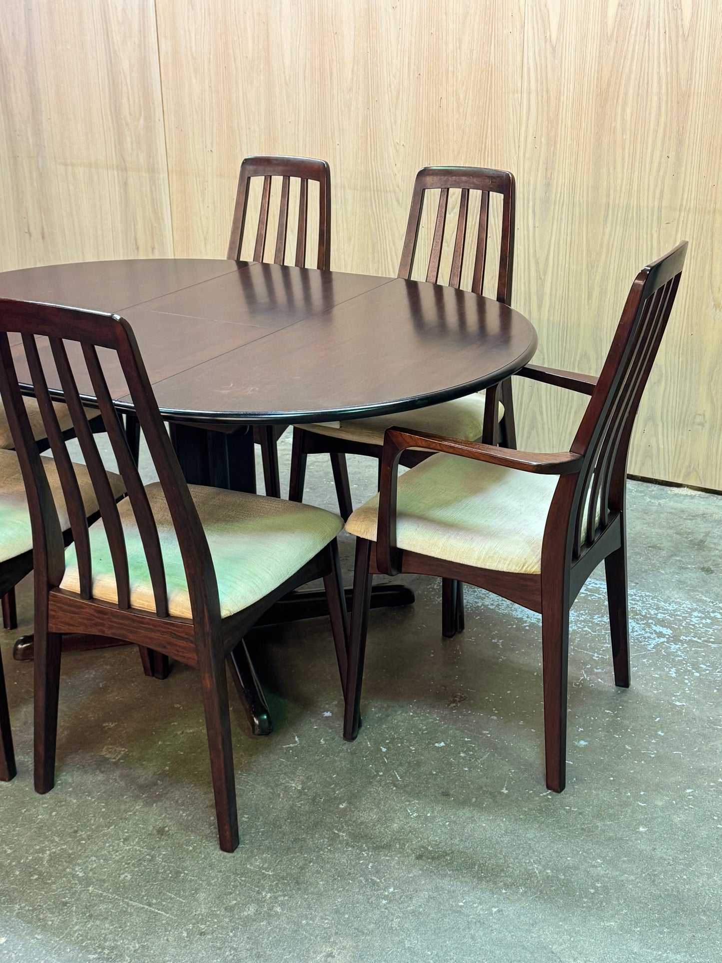 1960s Dining Chairs Set by Benny Linden in rosewood and original fabric