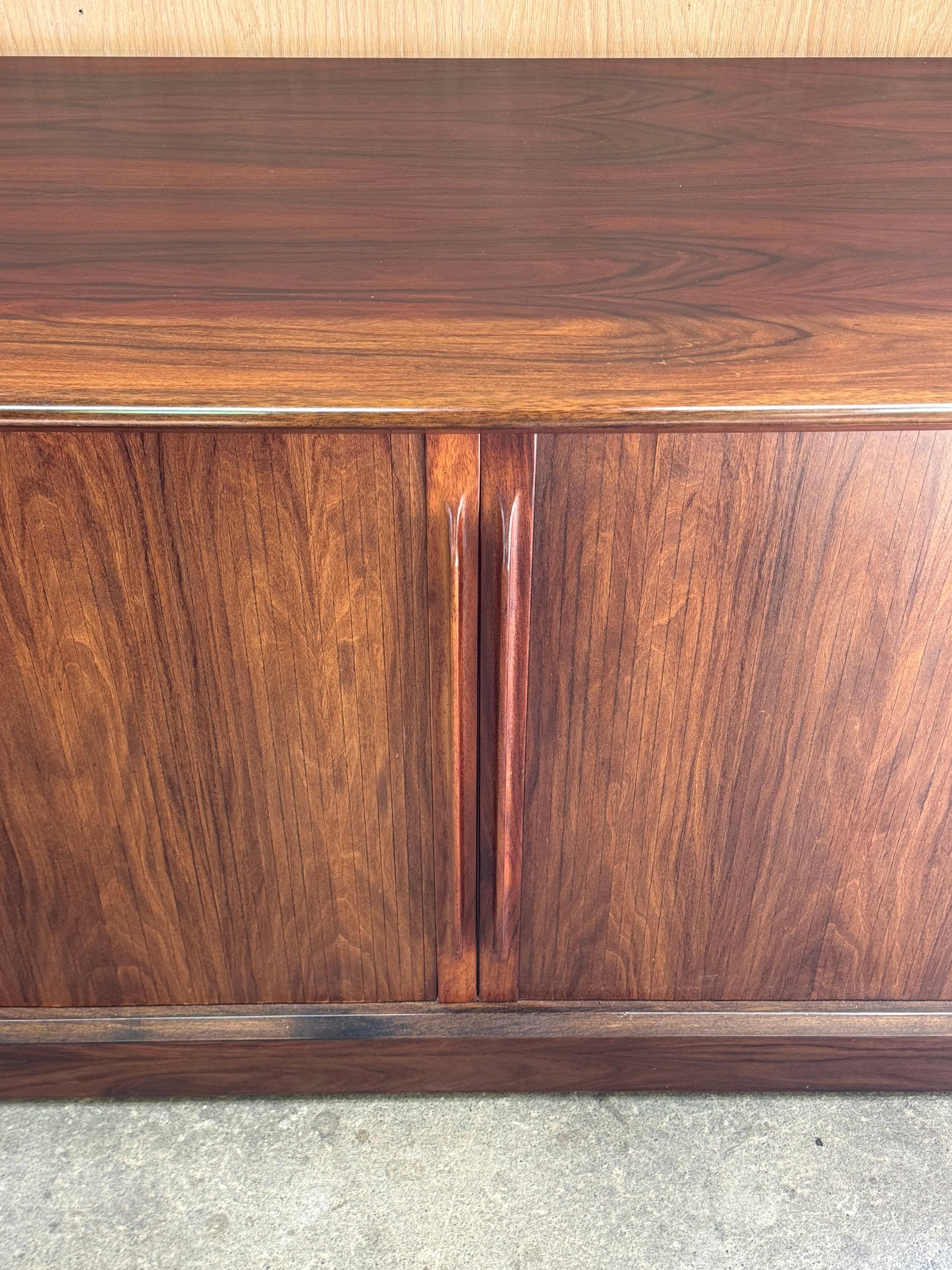 1960s Tambour doors Credenza by Bernhard Pedersen in Rosewood
