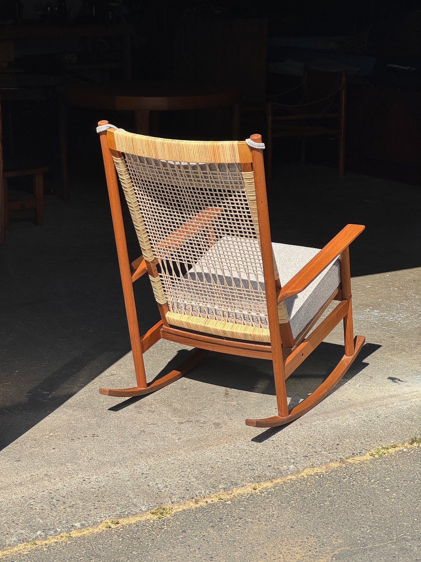 1950s Model 532-A Rocking Chair by Hans Olsen for Juul Kristensen
