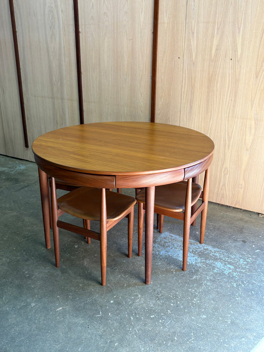Rare Hans Olsen Teak “Roundette” Dining Set for Frem Røjle