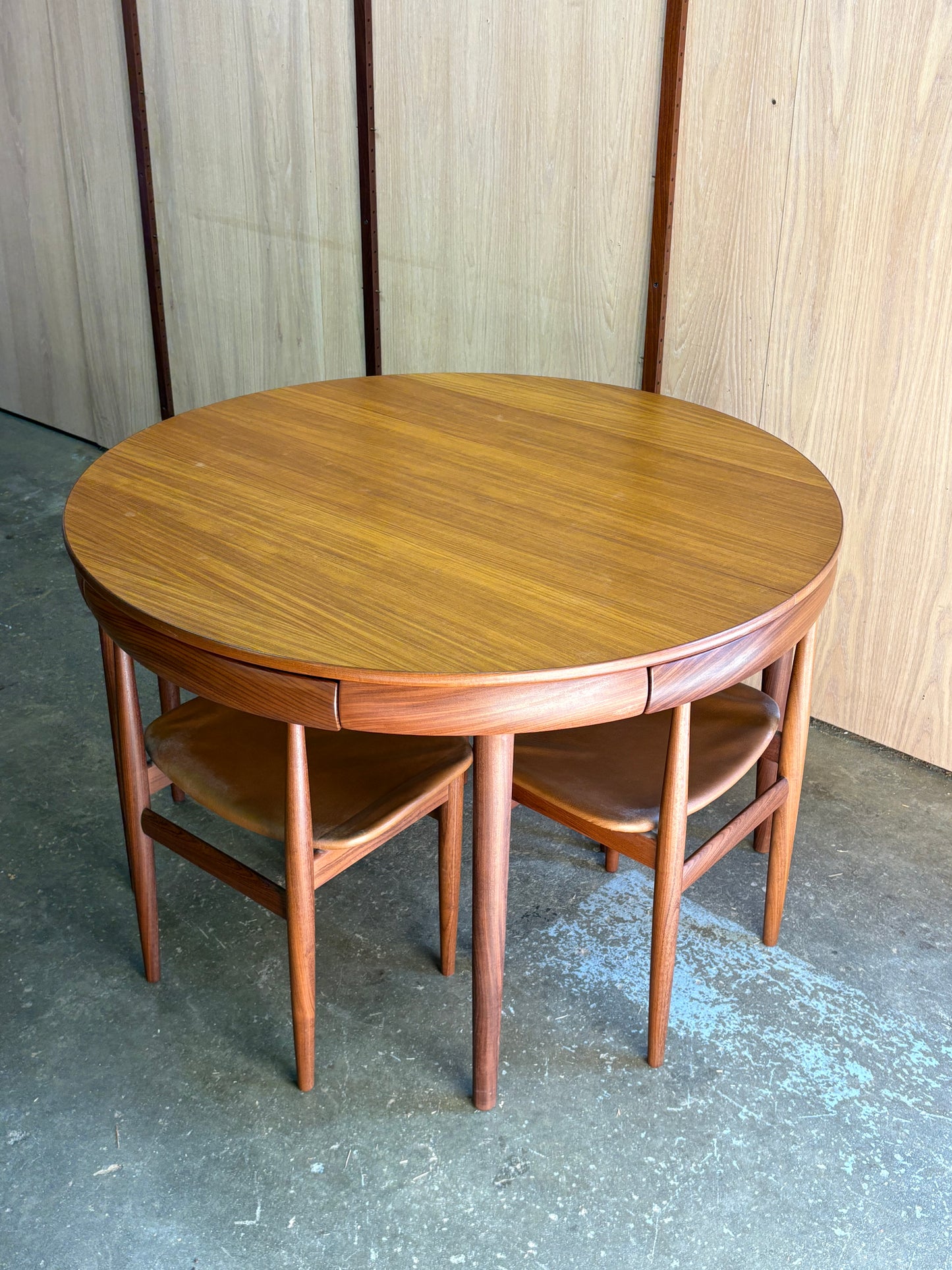 Rare Hans Olsen Teak “Roundette” Dining Set for Frem Røjle