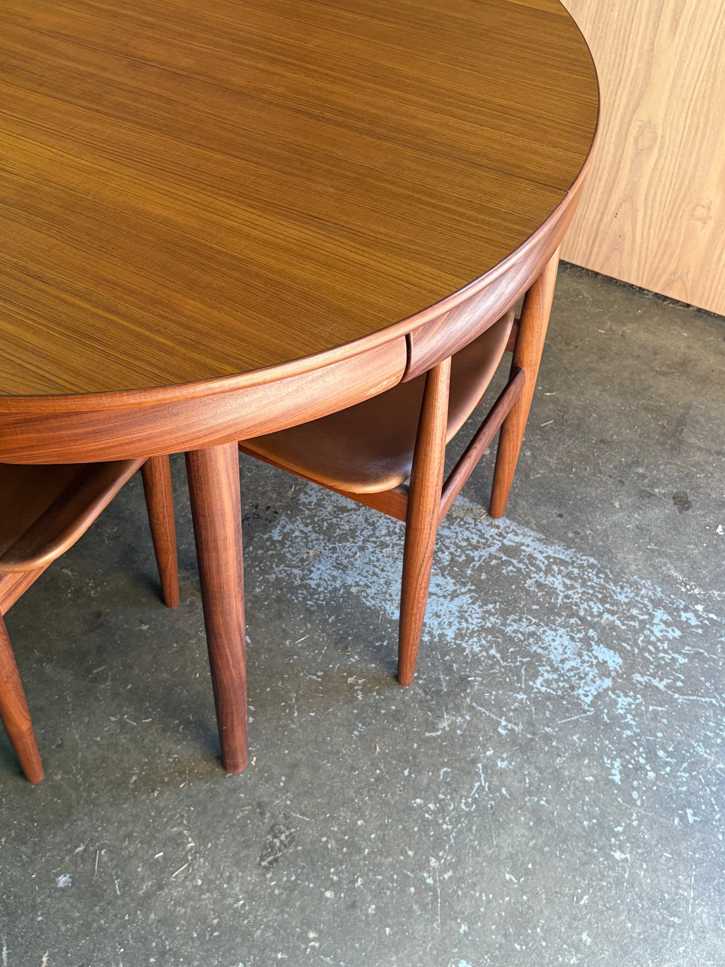Rare Hans Olsen Teak “Roundette” Dining Set for Frem Røjle