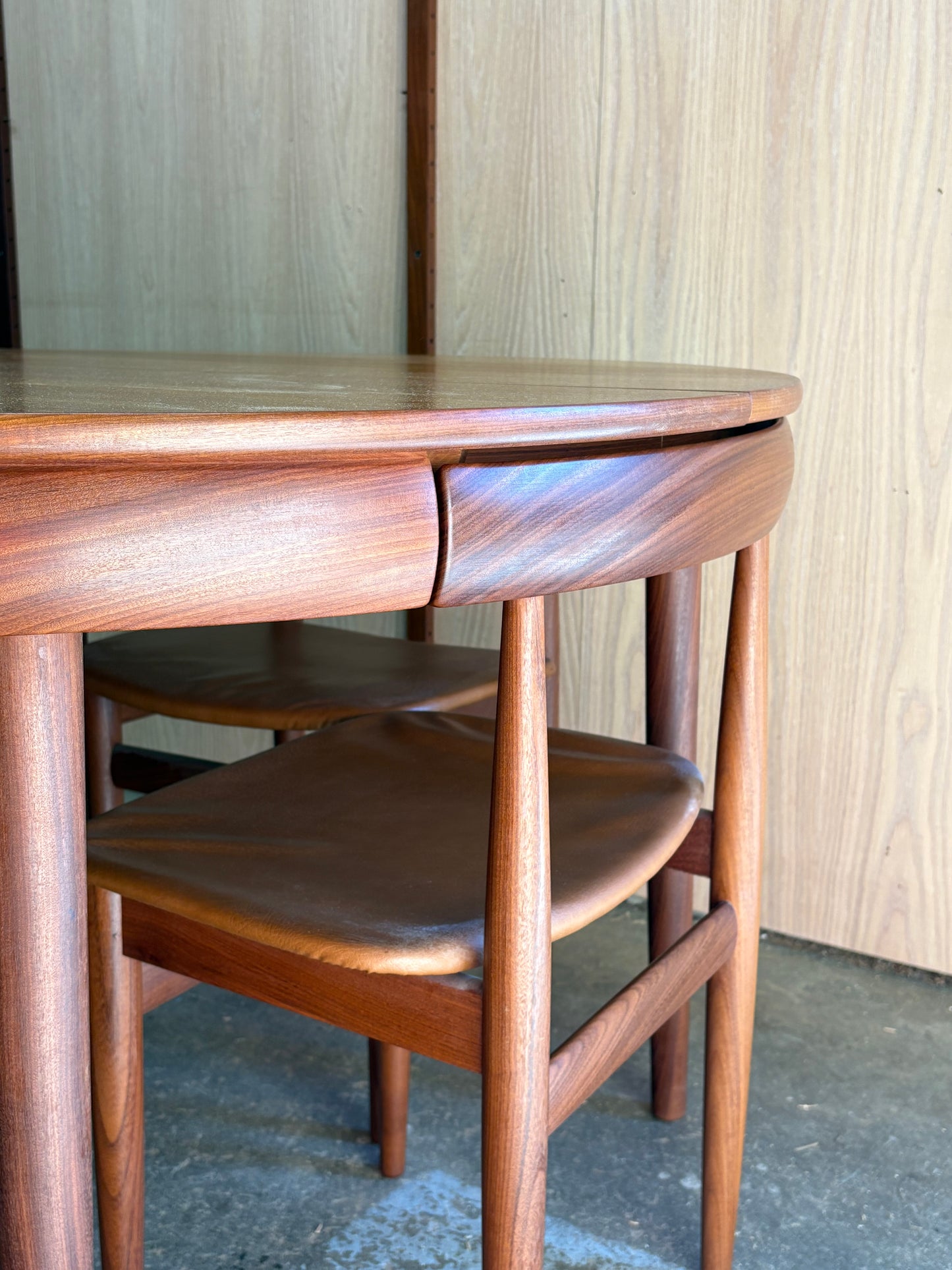 Rare Hans Olsen Teak “Roundette” Dining Set for Frem Røjle