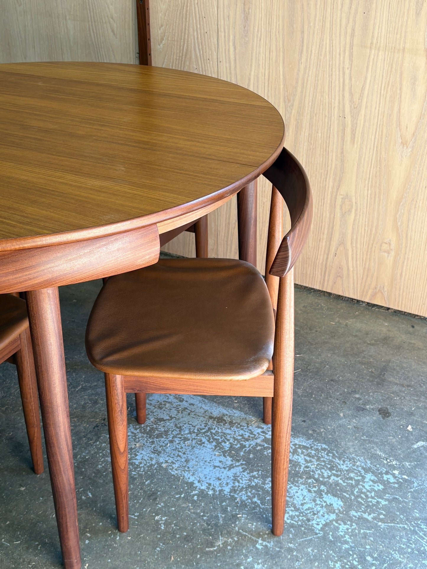 Rare Hans Olsen Teak “Roundette” Dining Set for Frem Røjle