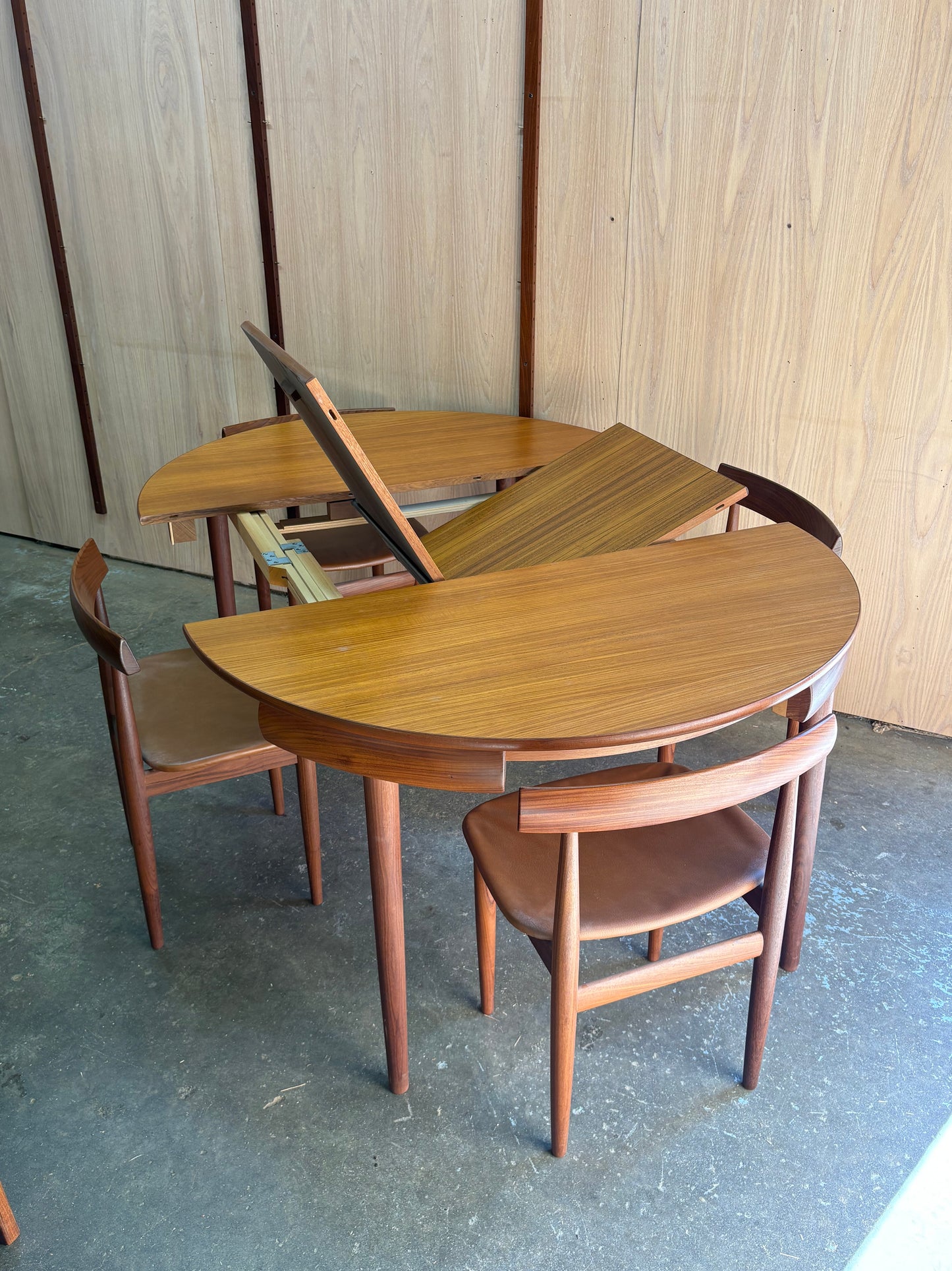 Rare Hans Olsen Teak “Roundette” Dining Set for Frem Røjle